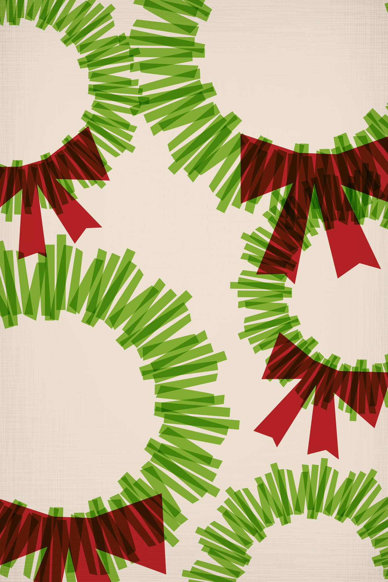 Christmas Wreath Vector Art Background