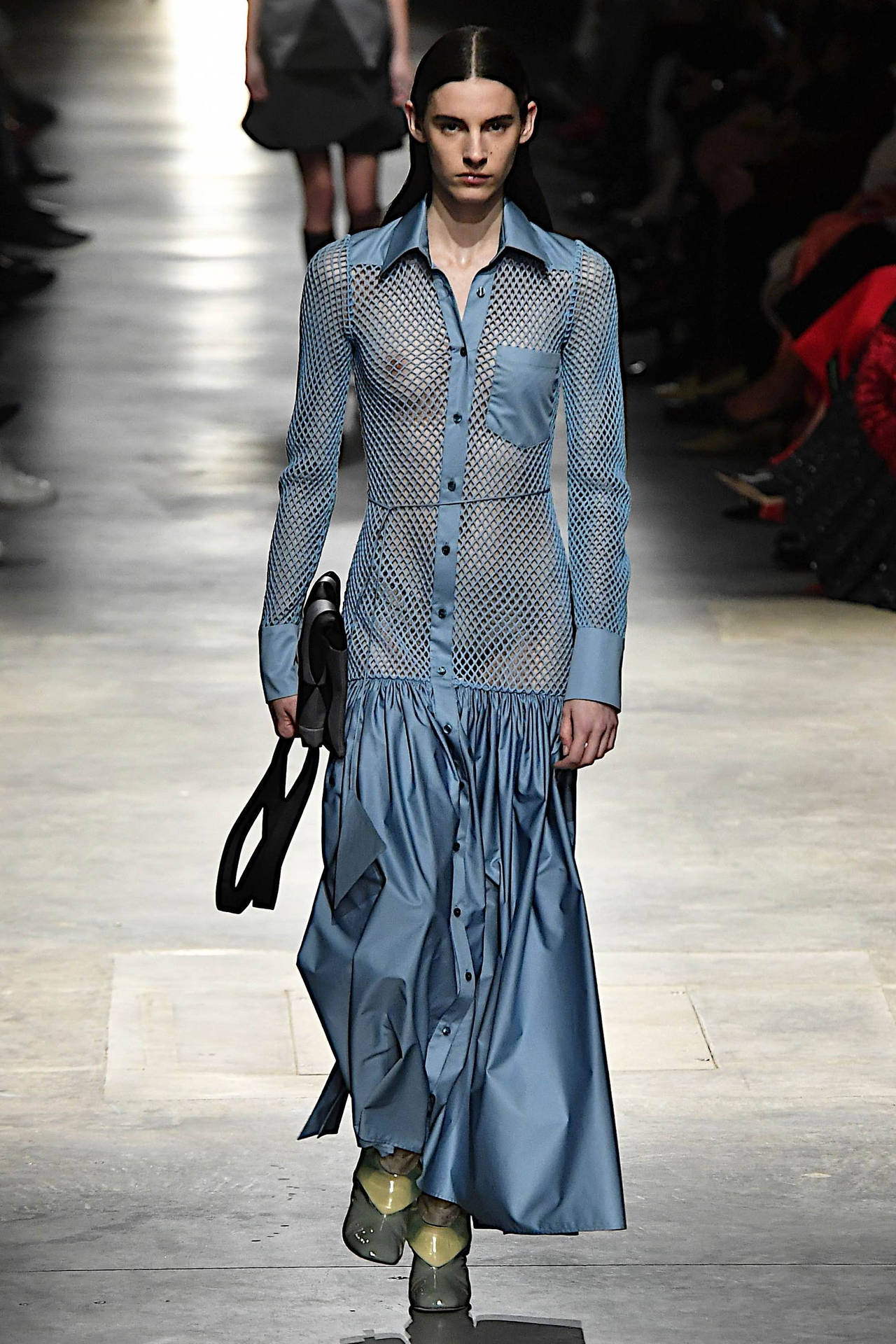 Christopher Kane Blue See-through Dress Background