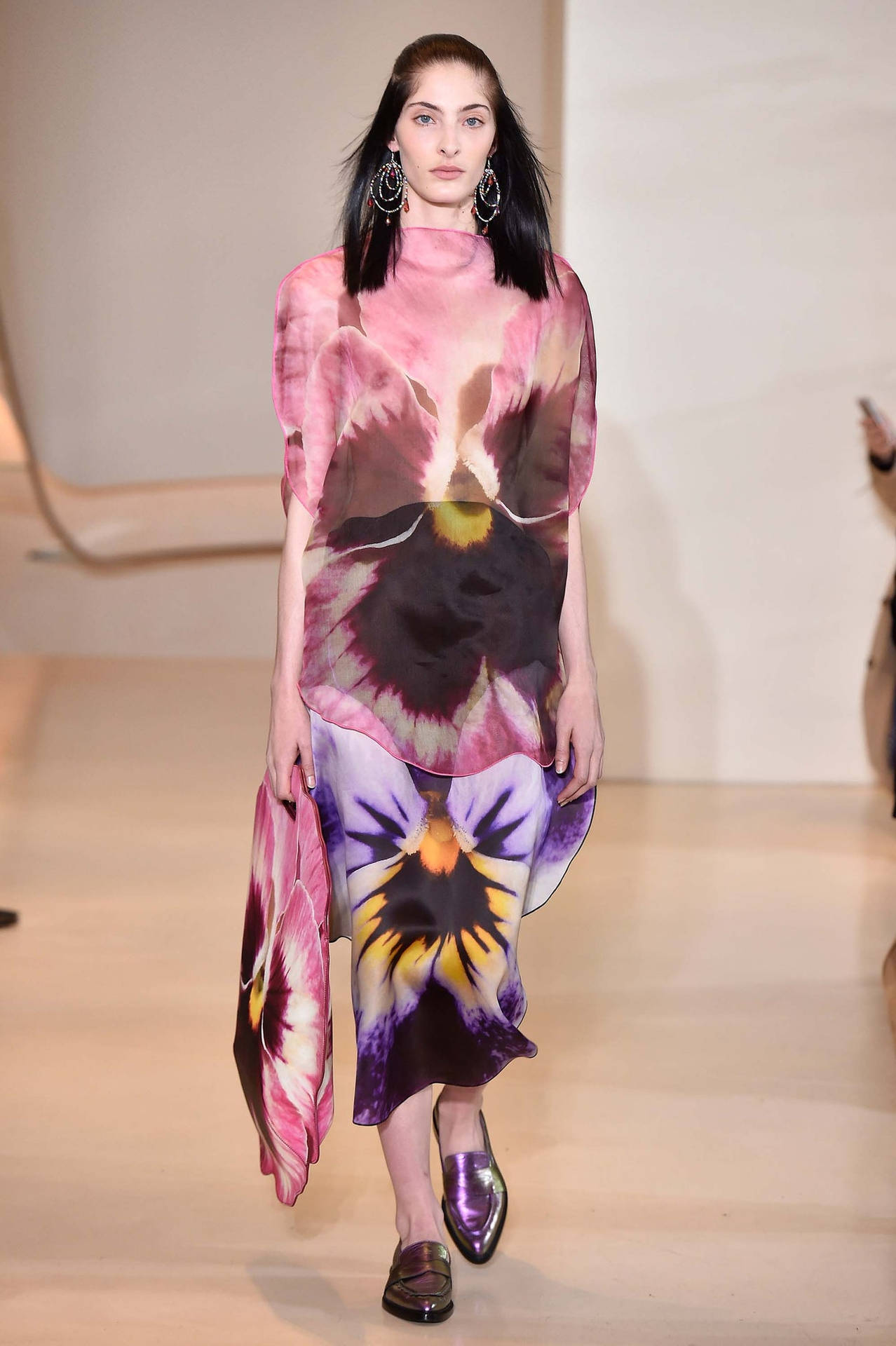 Christopher Kane's Exquisite Sheer Floral Dress Background