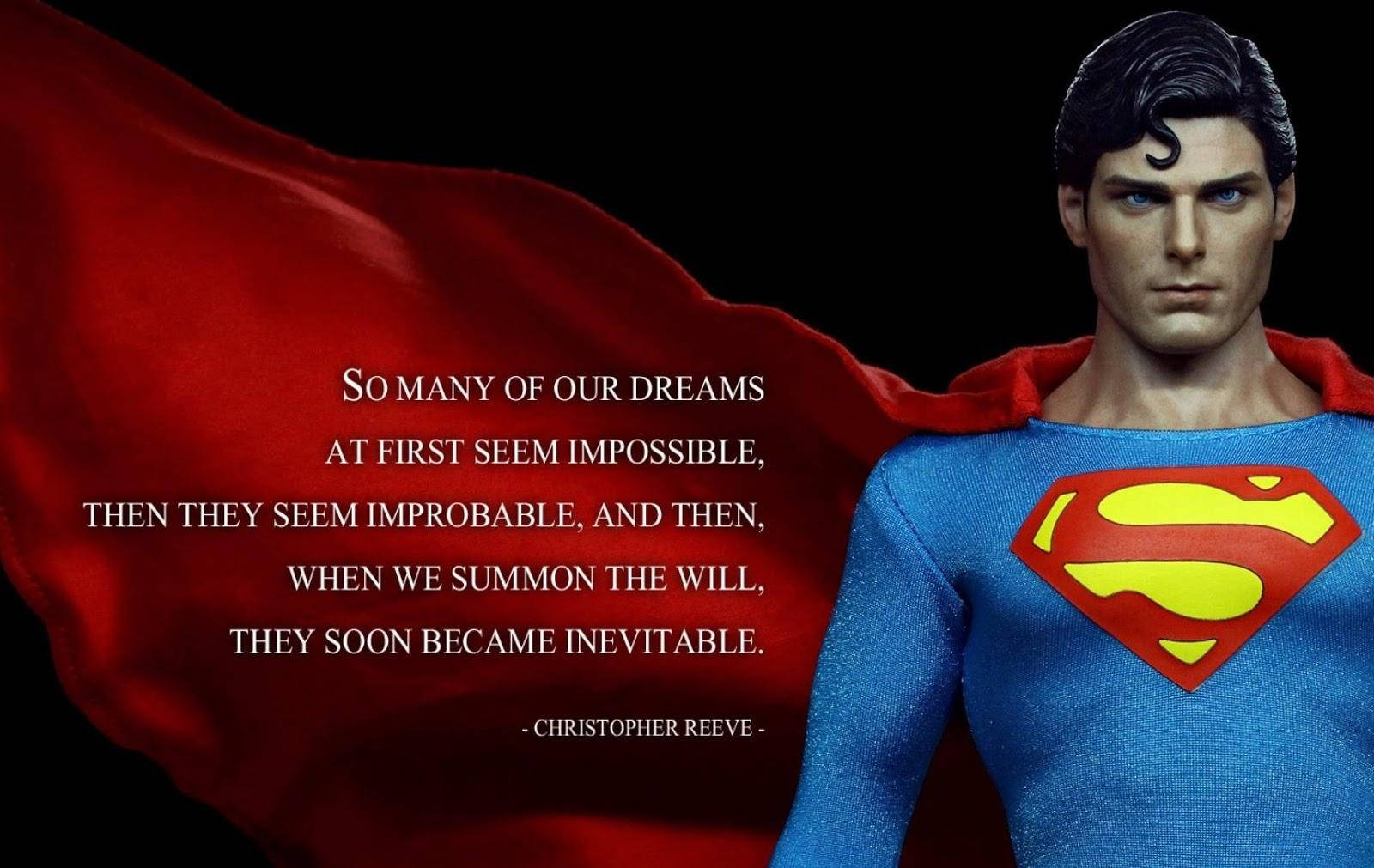 Christopher Reeve Dream Quote Background