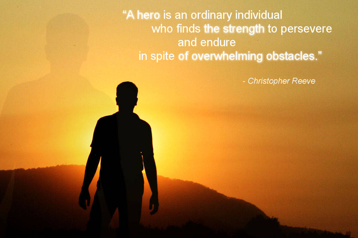 Christopher Reeve Hero Quote Background