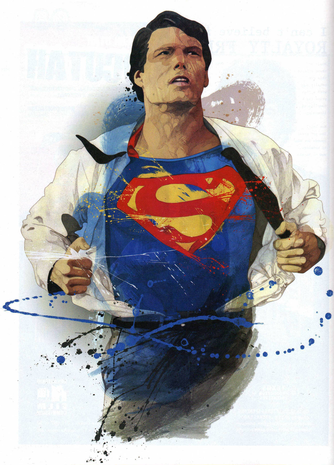 Christopher Reeve Superman Fan Art Background