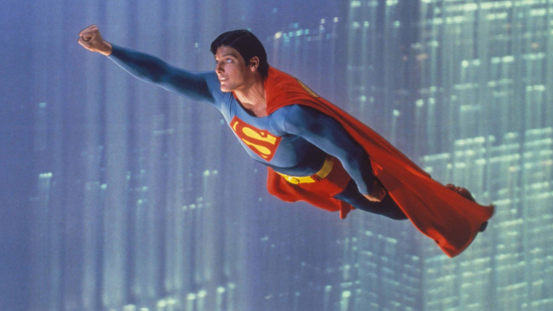Christopher Reeve Superman Flying Background