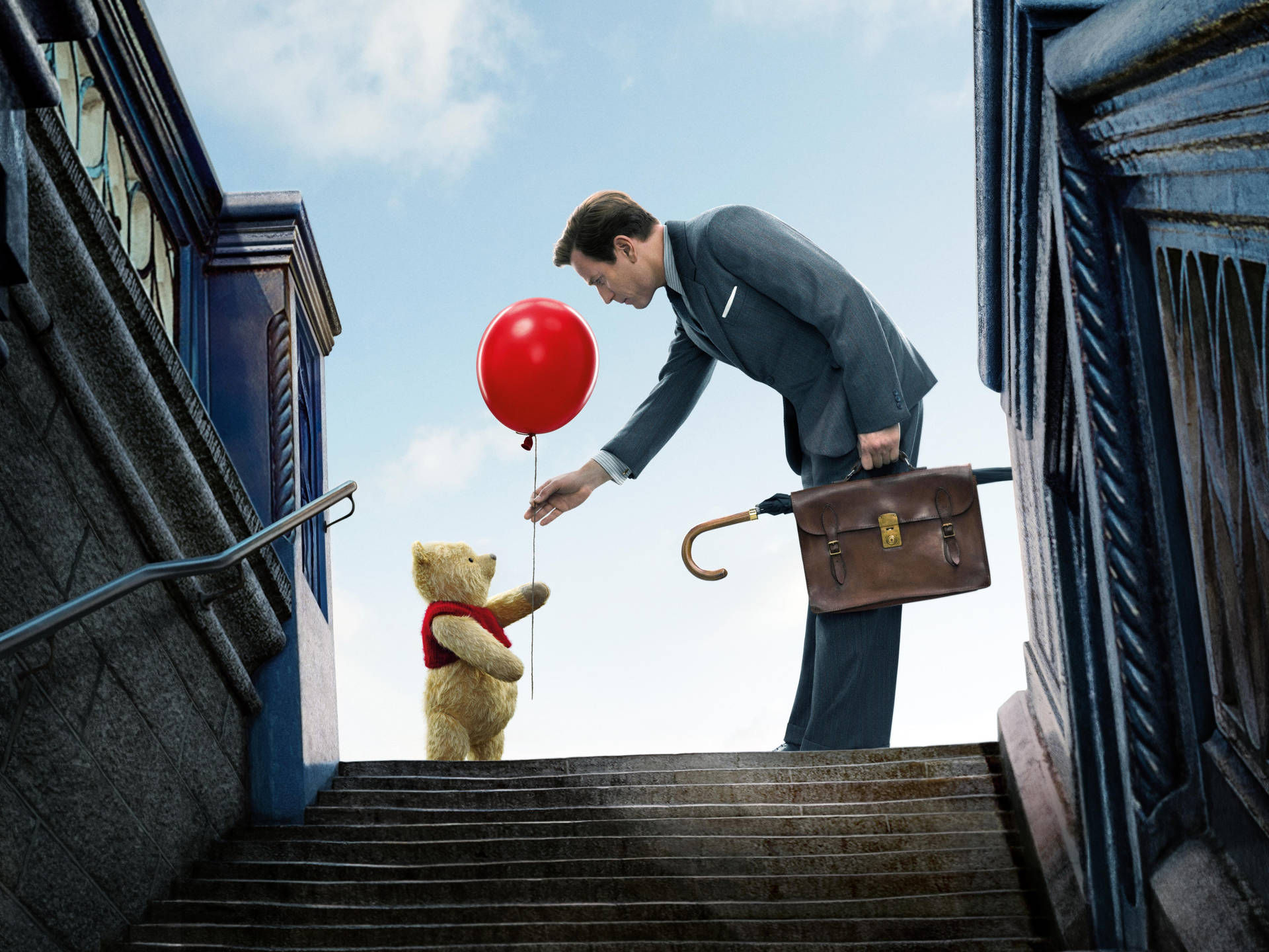 Christopher Robin Red Balloon Background