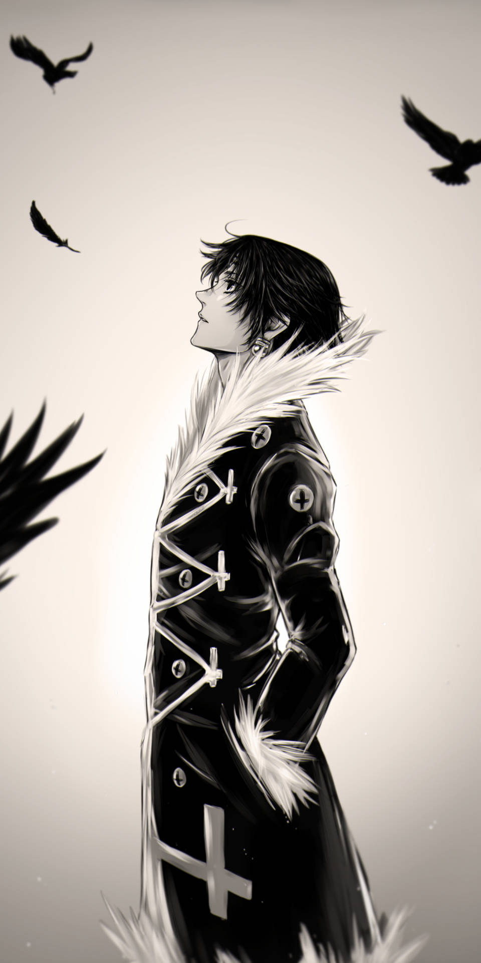 Chrollo With Birds Hunter X Hunter Iphone Background