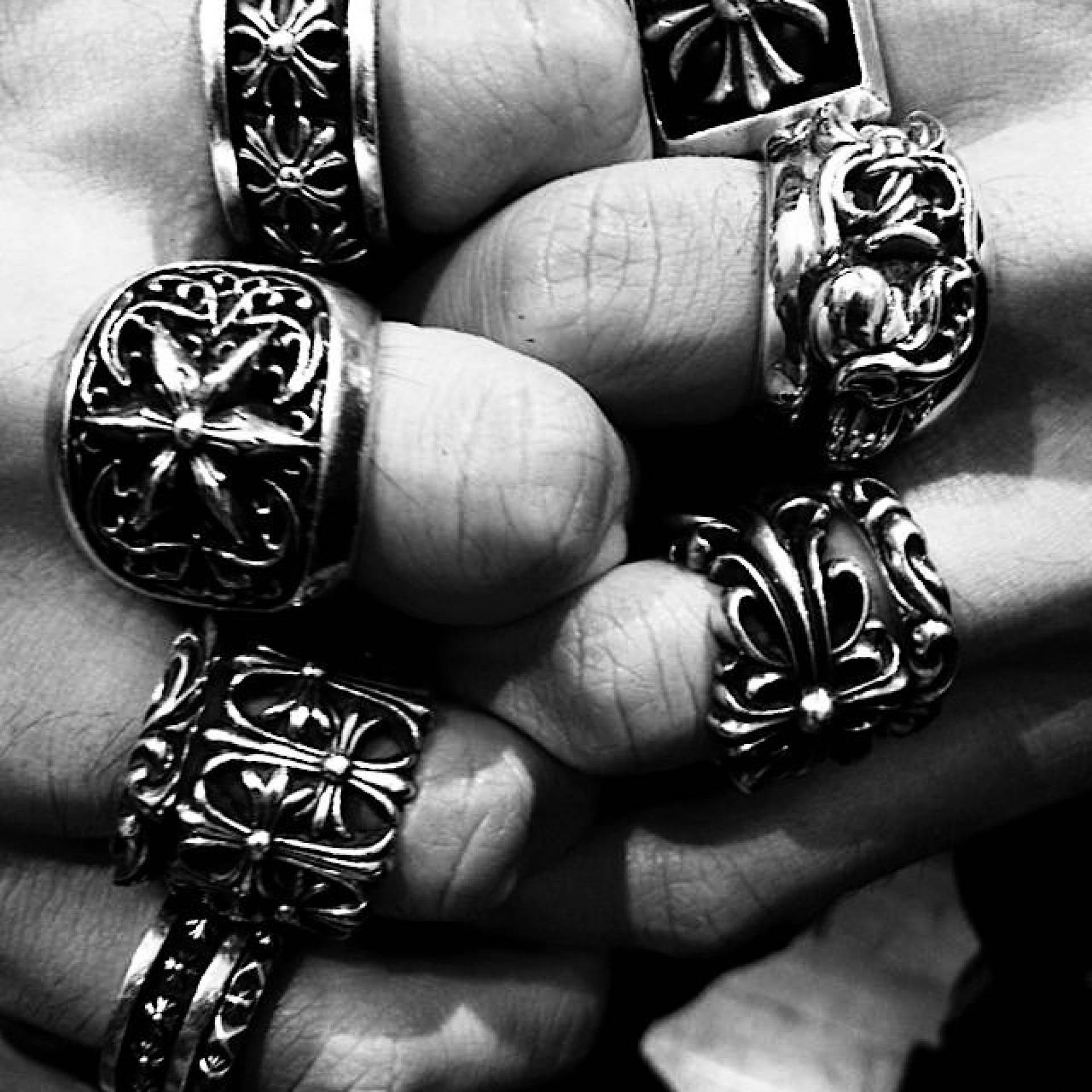 Chrome Hearts Rings Background