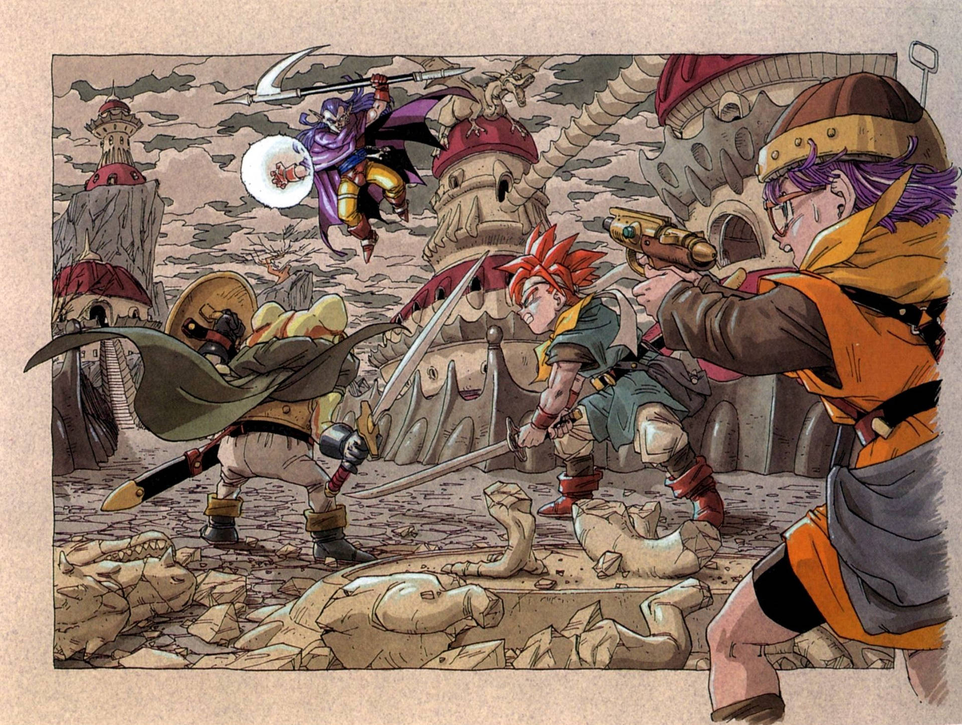 Chrono Trigger Fighting Against Magus Background