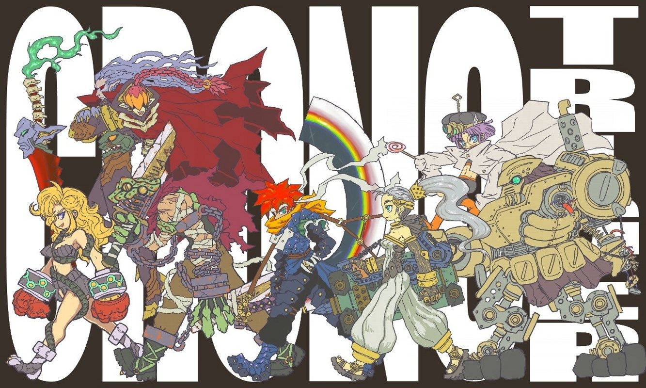 Chrono Trigger Walking Characters Poster Background