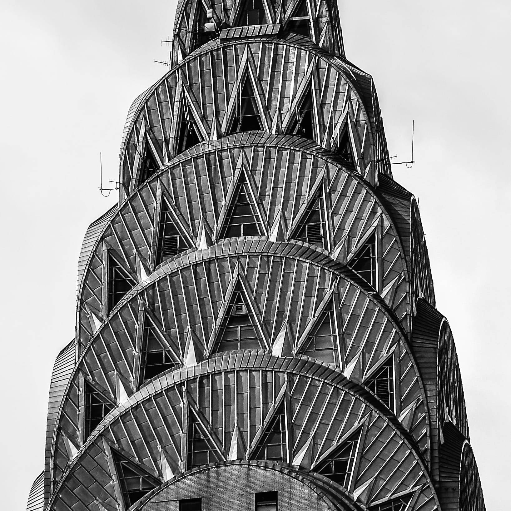 Chrysler Building New York Black And White Background