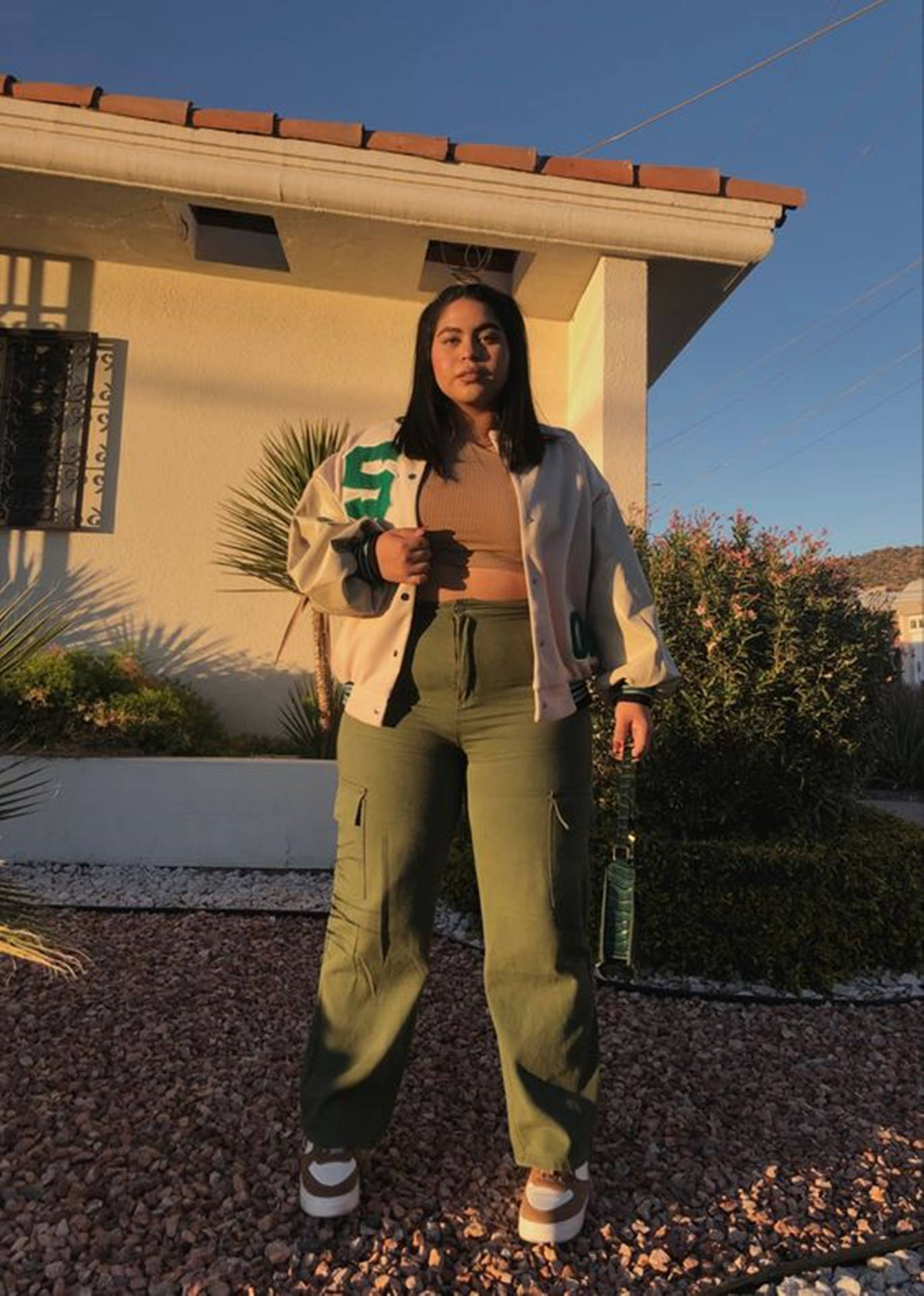 Chubby Teen Army Green Pants