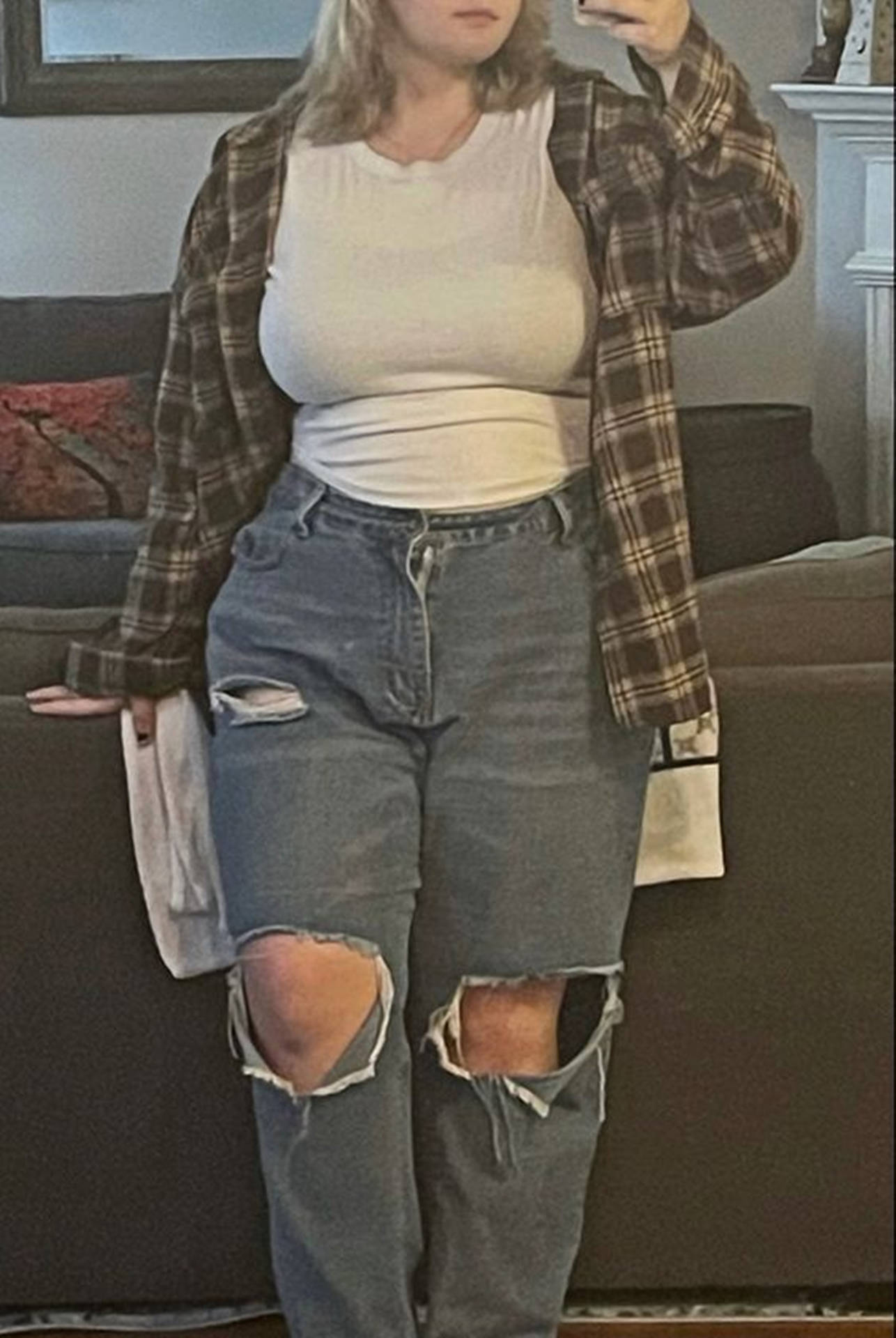 Chubby Teen Ripped Jeans