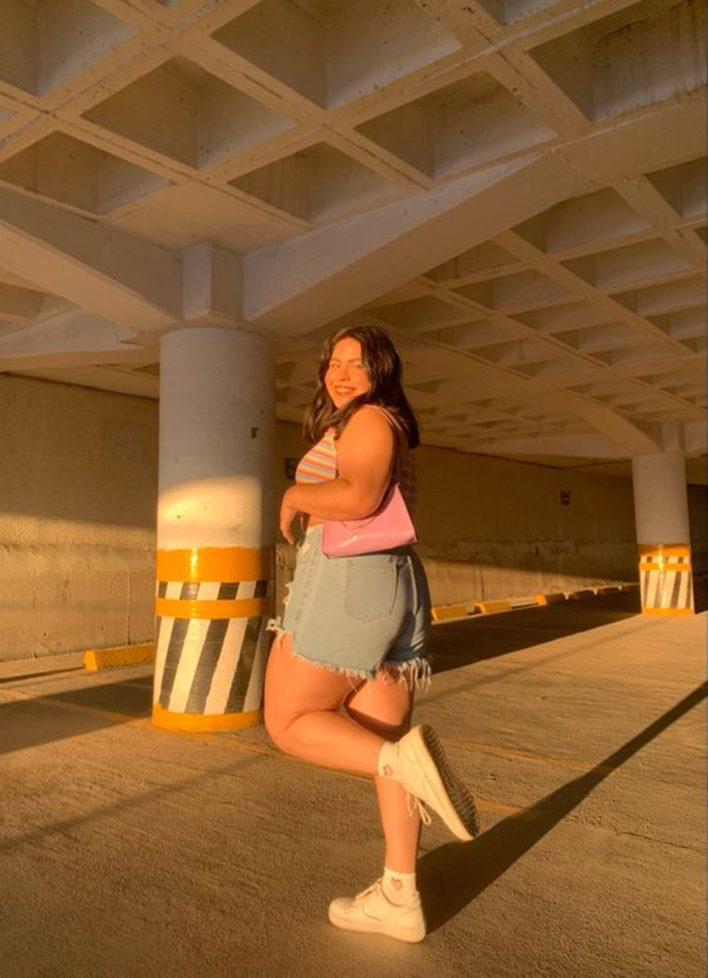 Chubby Teen Under The Bridge Background