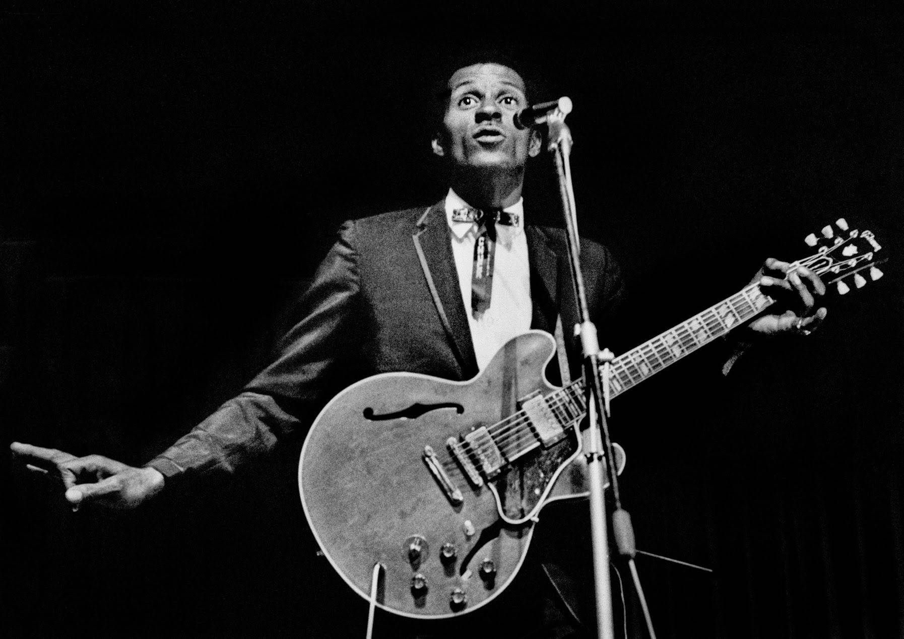 Chuck Berry In East Village Background