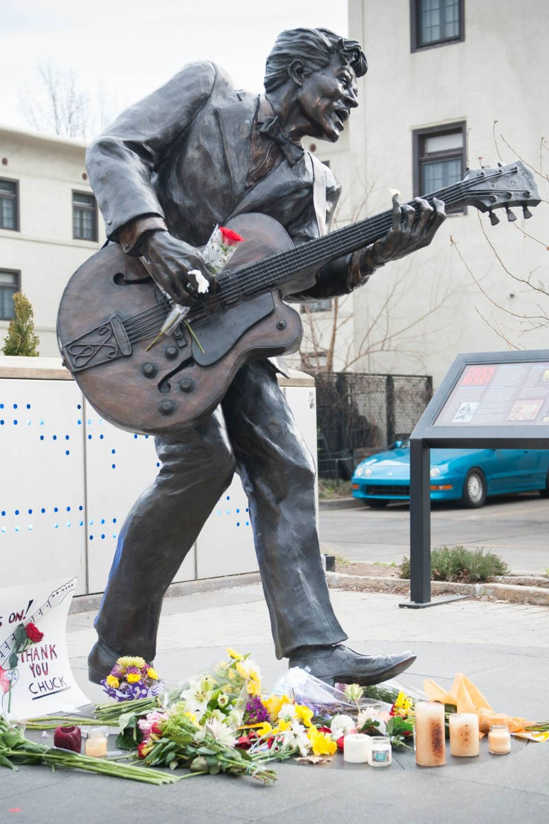 Chuck Berry Statue Background