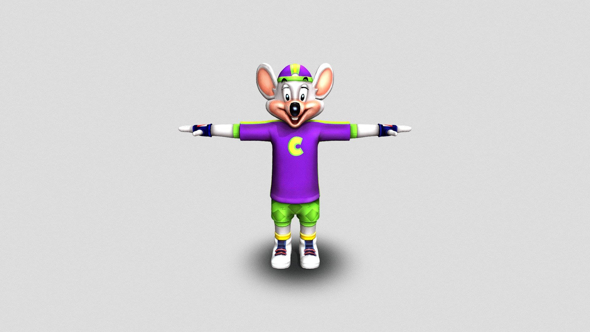 Chuck E Cheese 3d Rendering Background