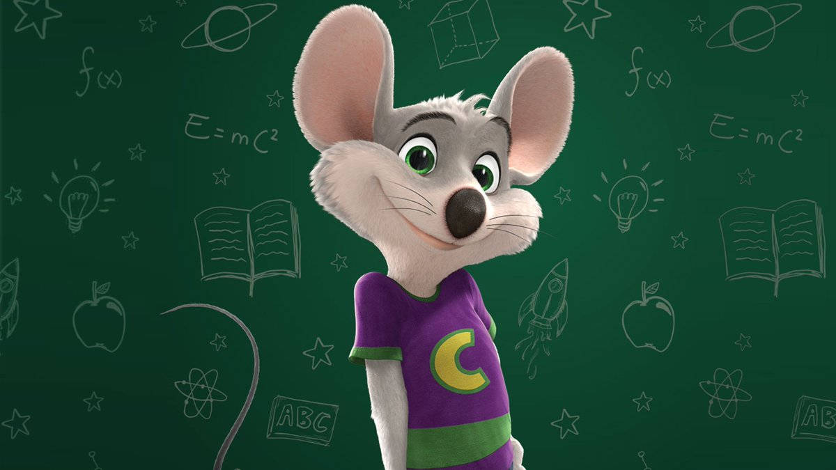Chuck E Cheese In Green Background