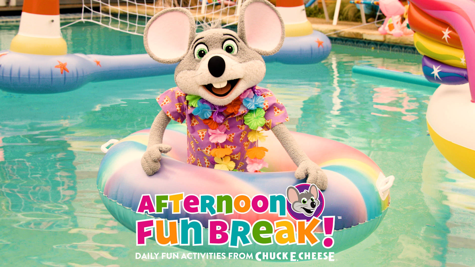 Chuck E Cheese In Swimming Pool Background