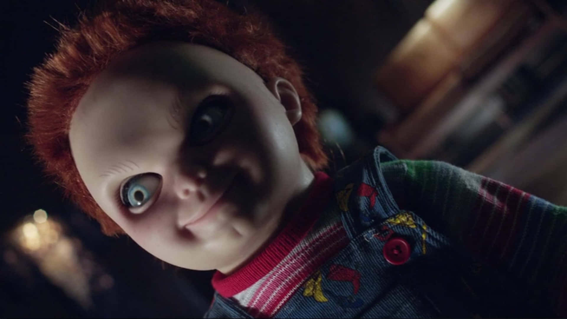 Chucky Doll With Shaves Eyebrows Background