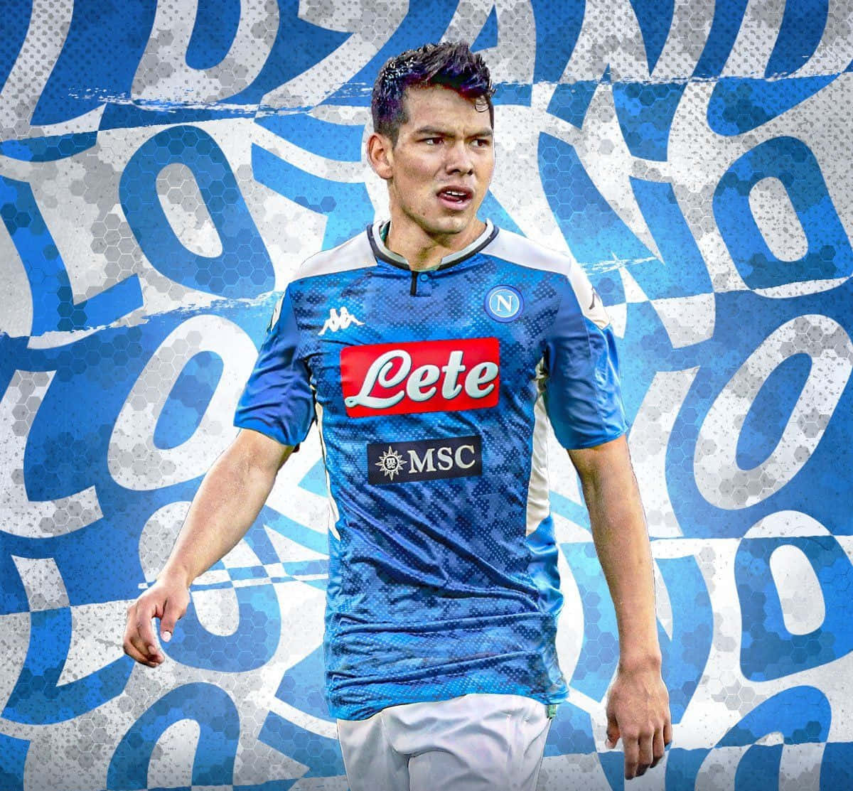 Chucky Lozano In Blue Background