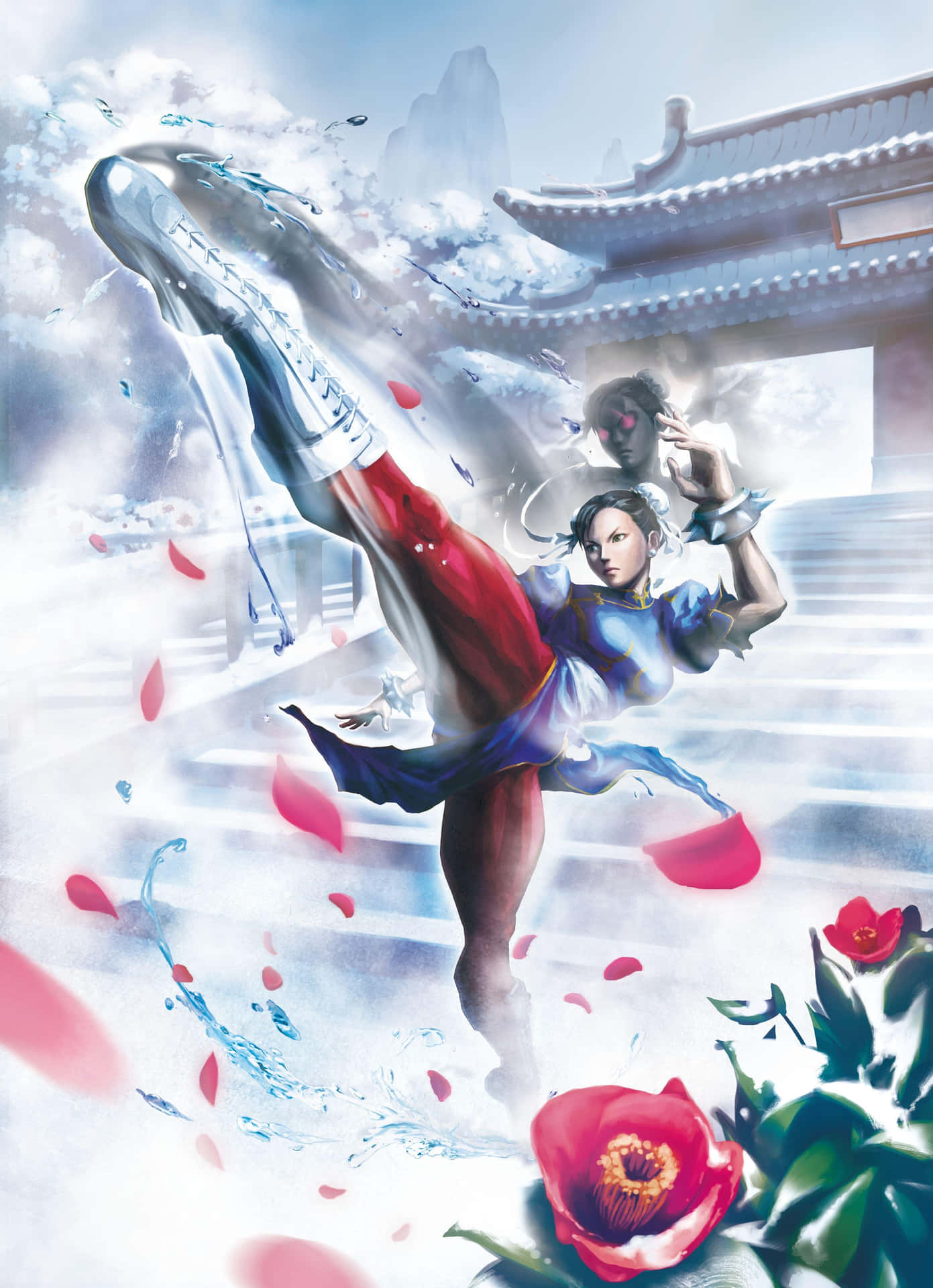 Chun Li Powerful Kick Artwork Background