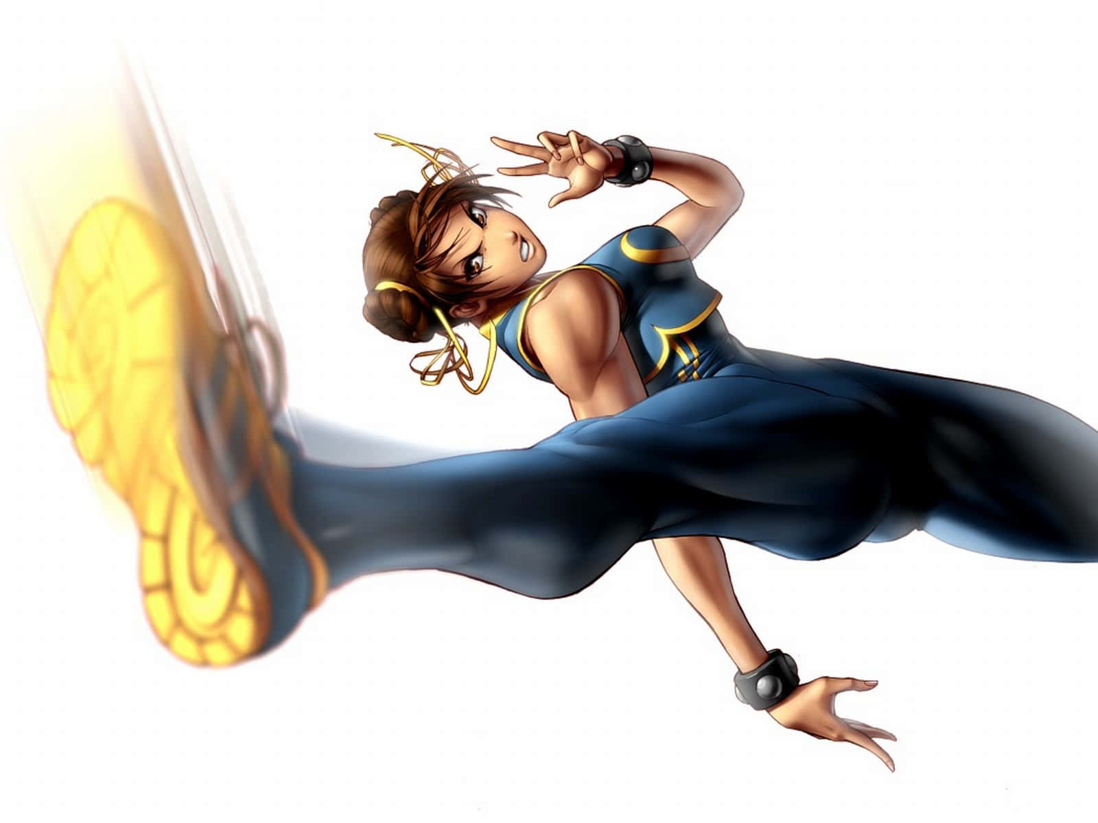 Chun Li Spinning Bird Kick Artwork Background