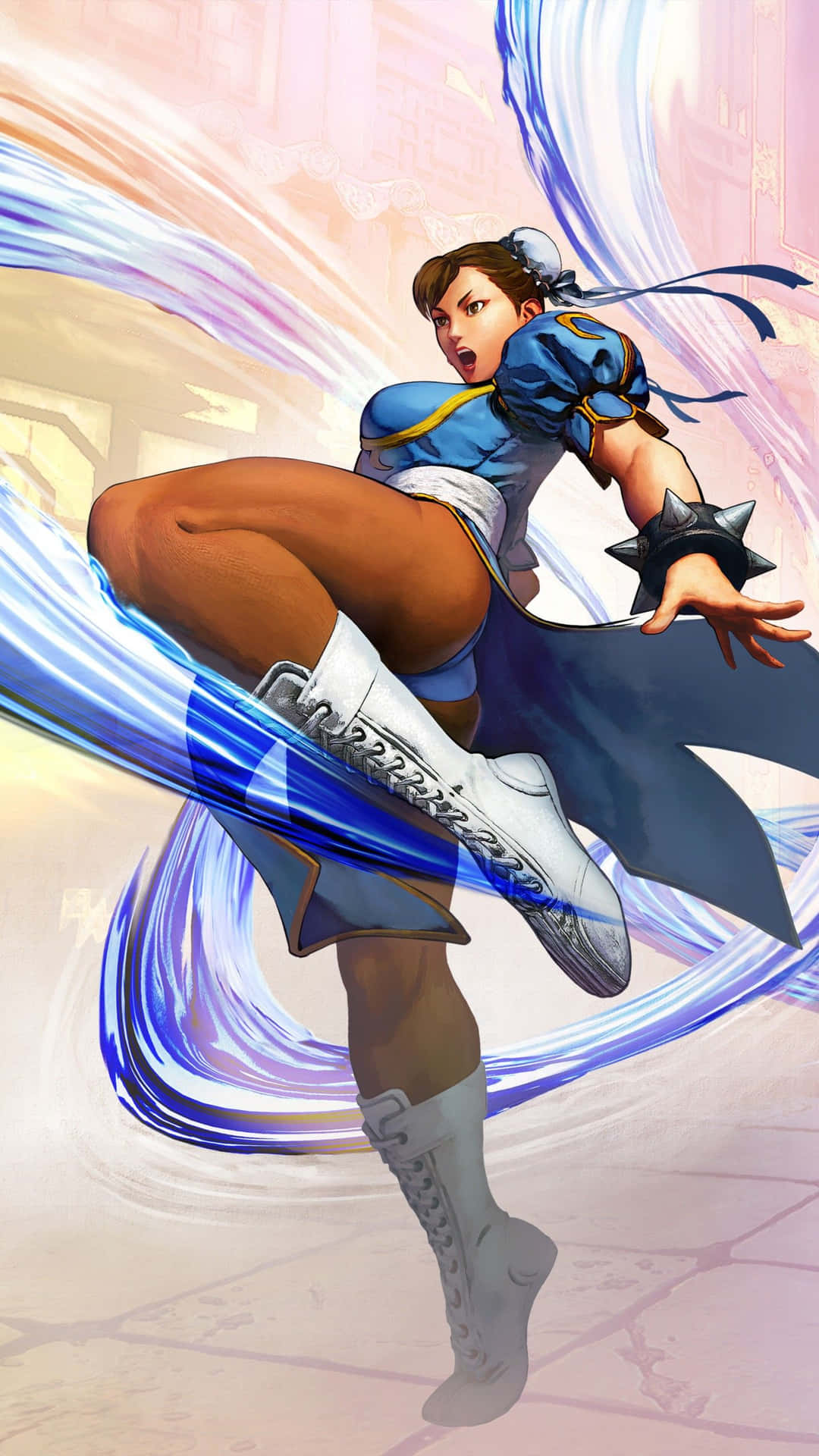 Chun Li Street Fighter Kick Background