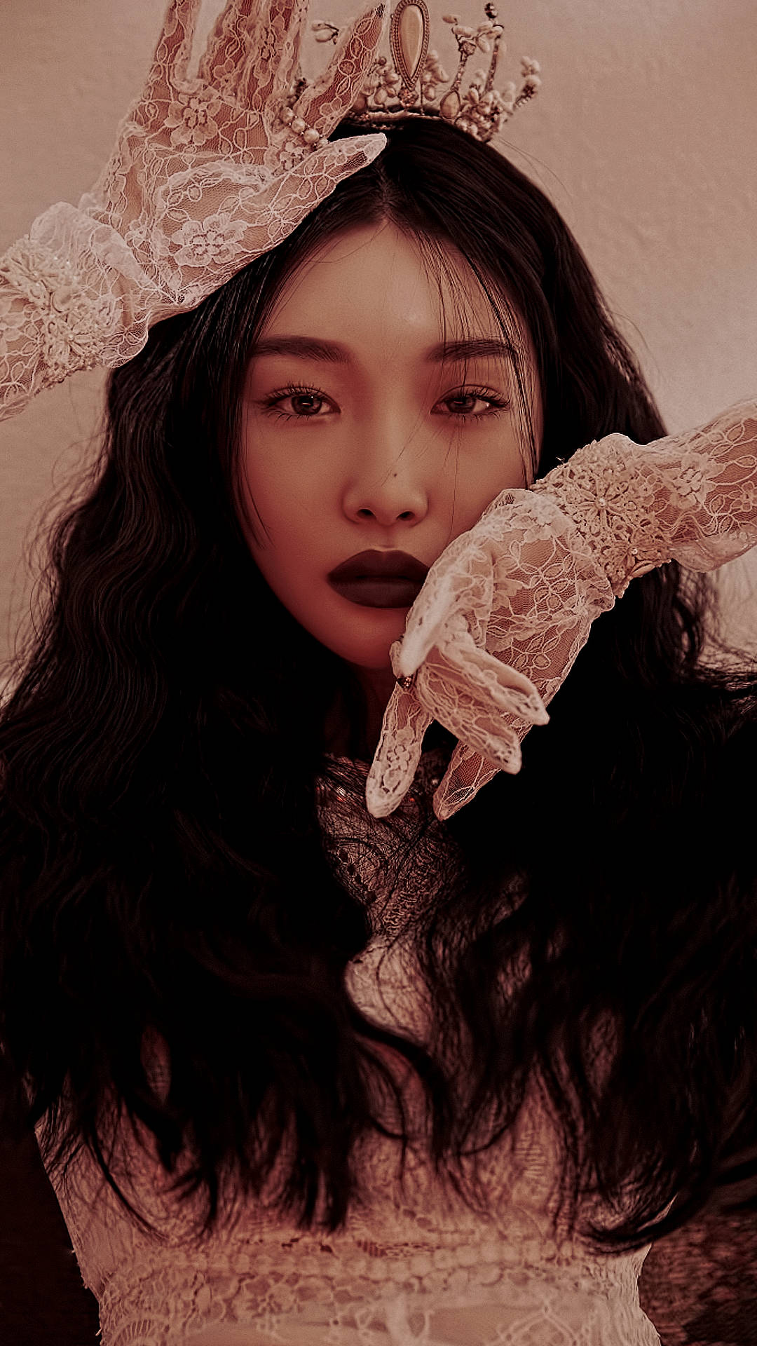 Chungha In Lace Outfit Background