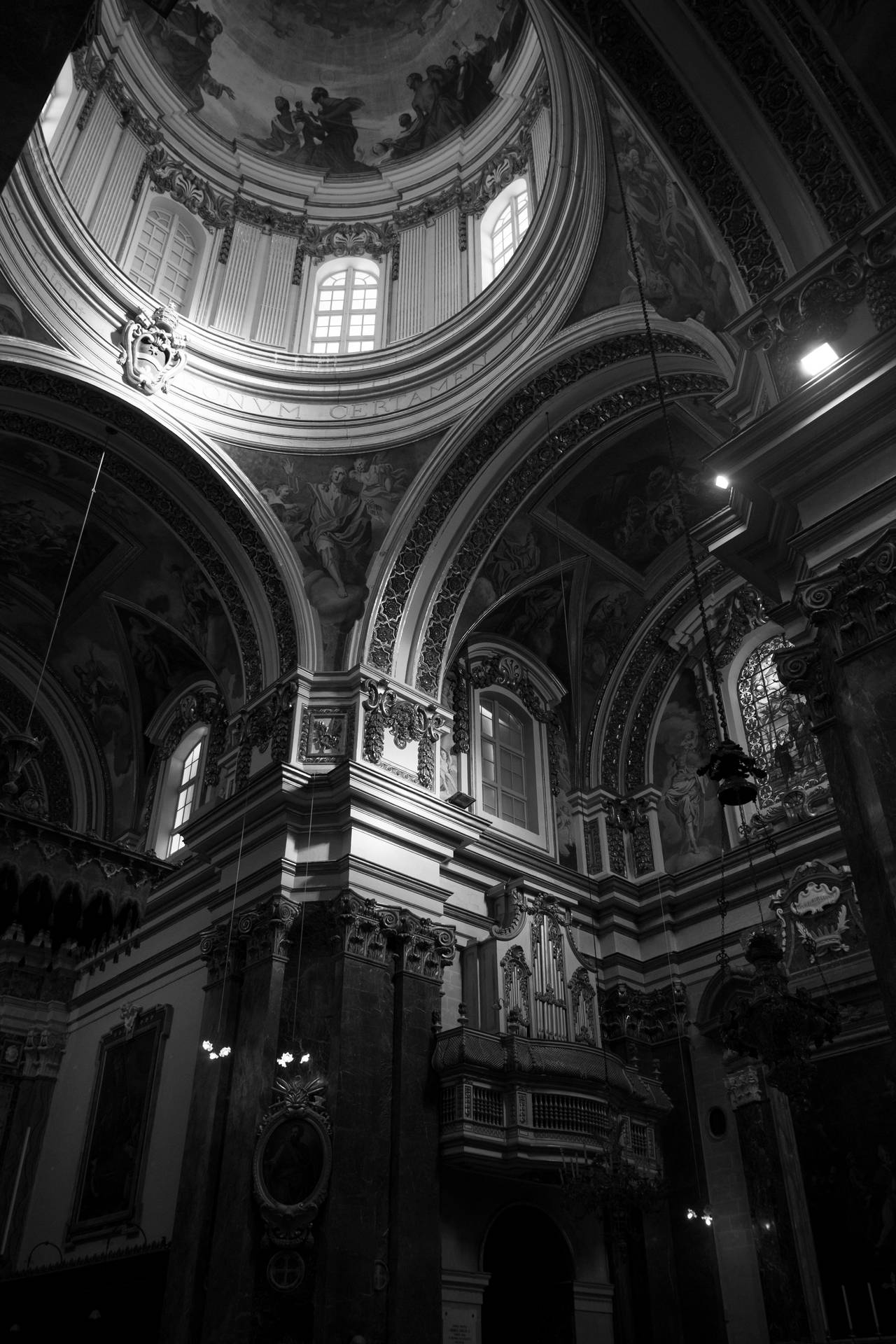 Church Interior In Malta Background