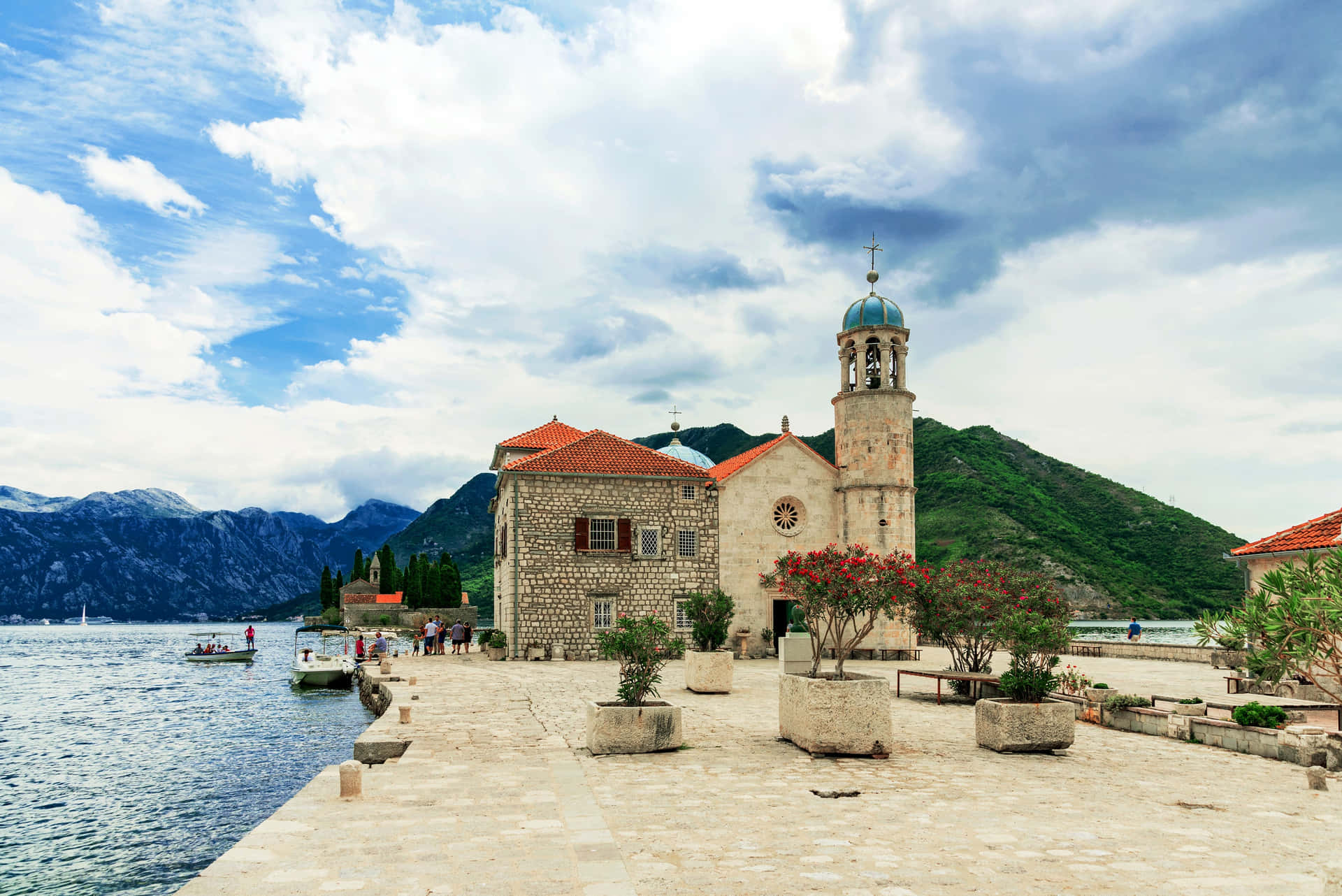 Church Of Our Lady Of The Rocks Background
