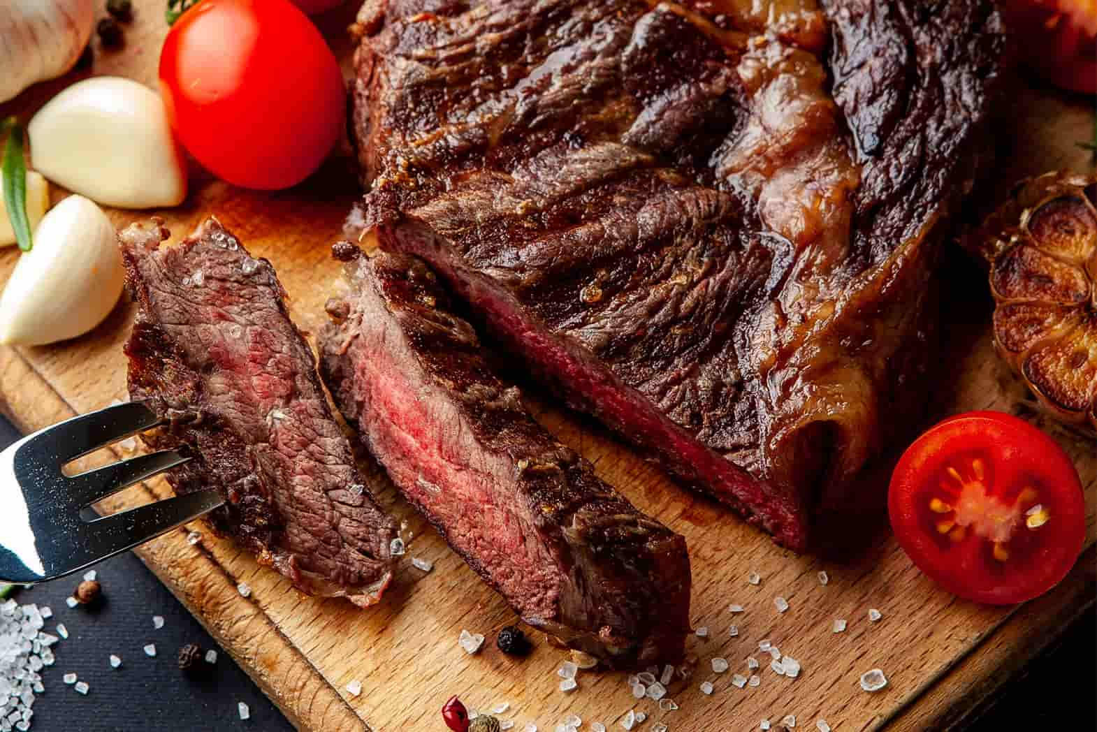 Churrasco On Chopping Board Background