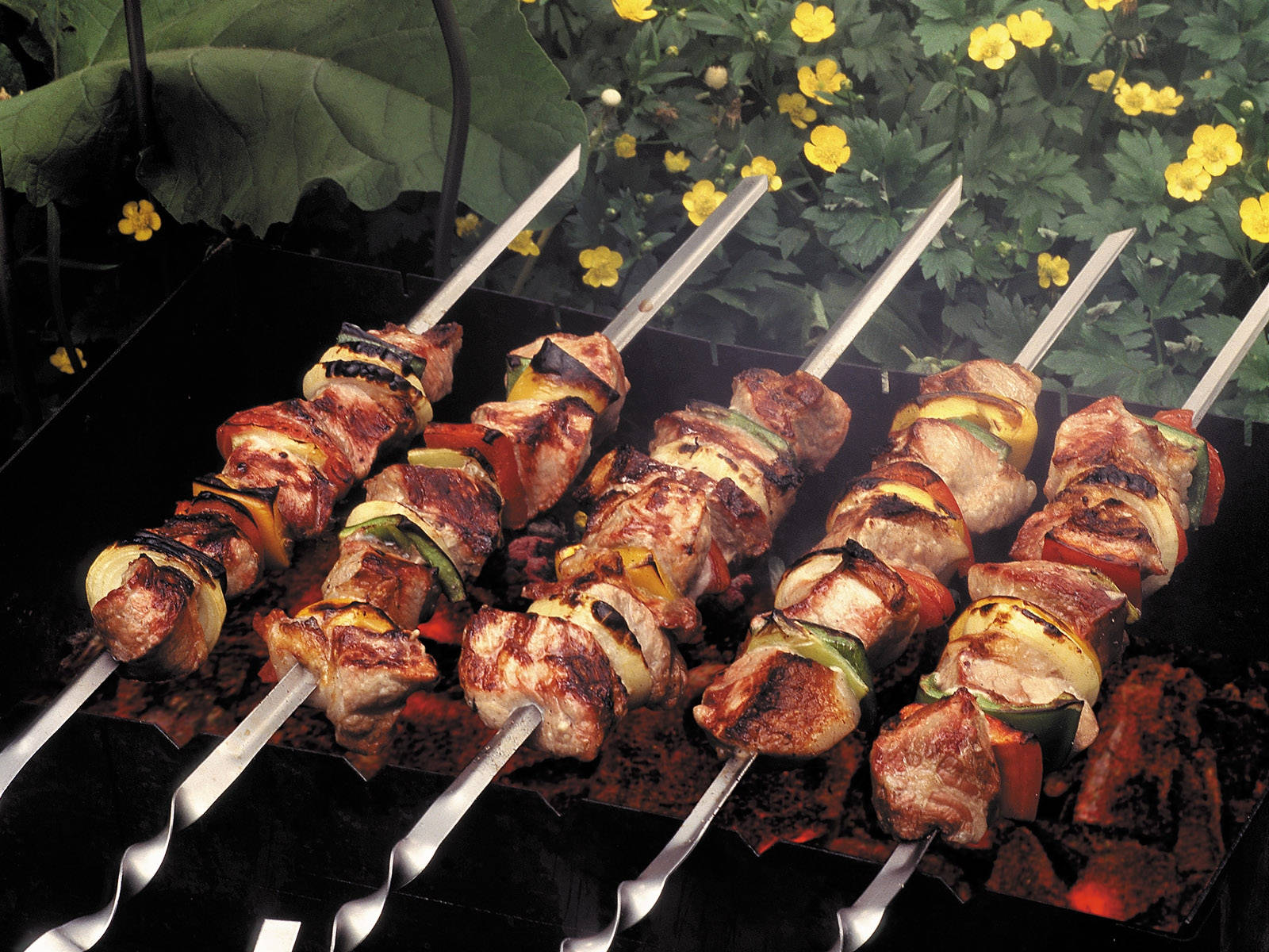 Churrasco On Sticks Background