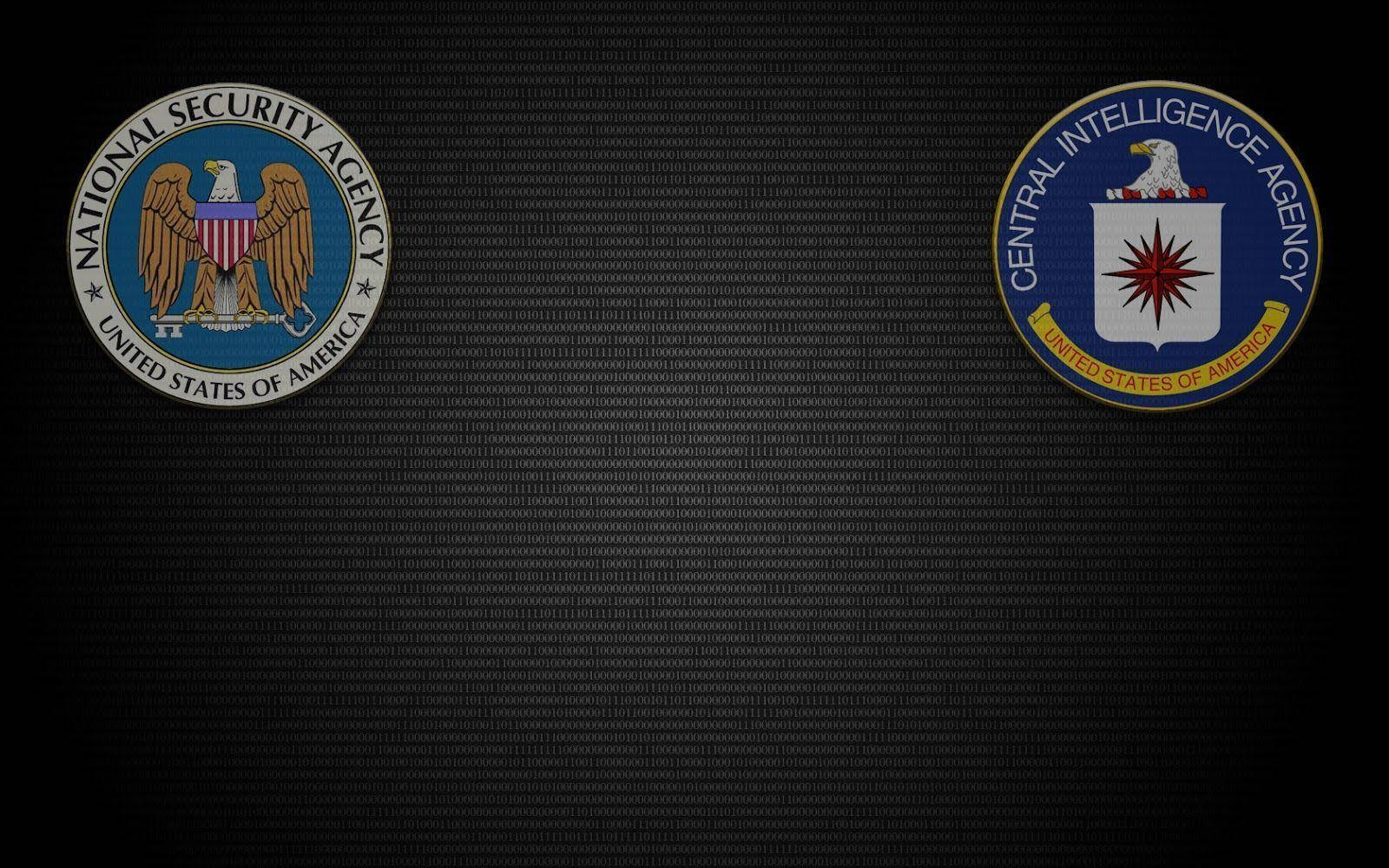 Cia Logo And National Security Agency Background