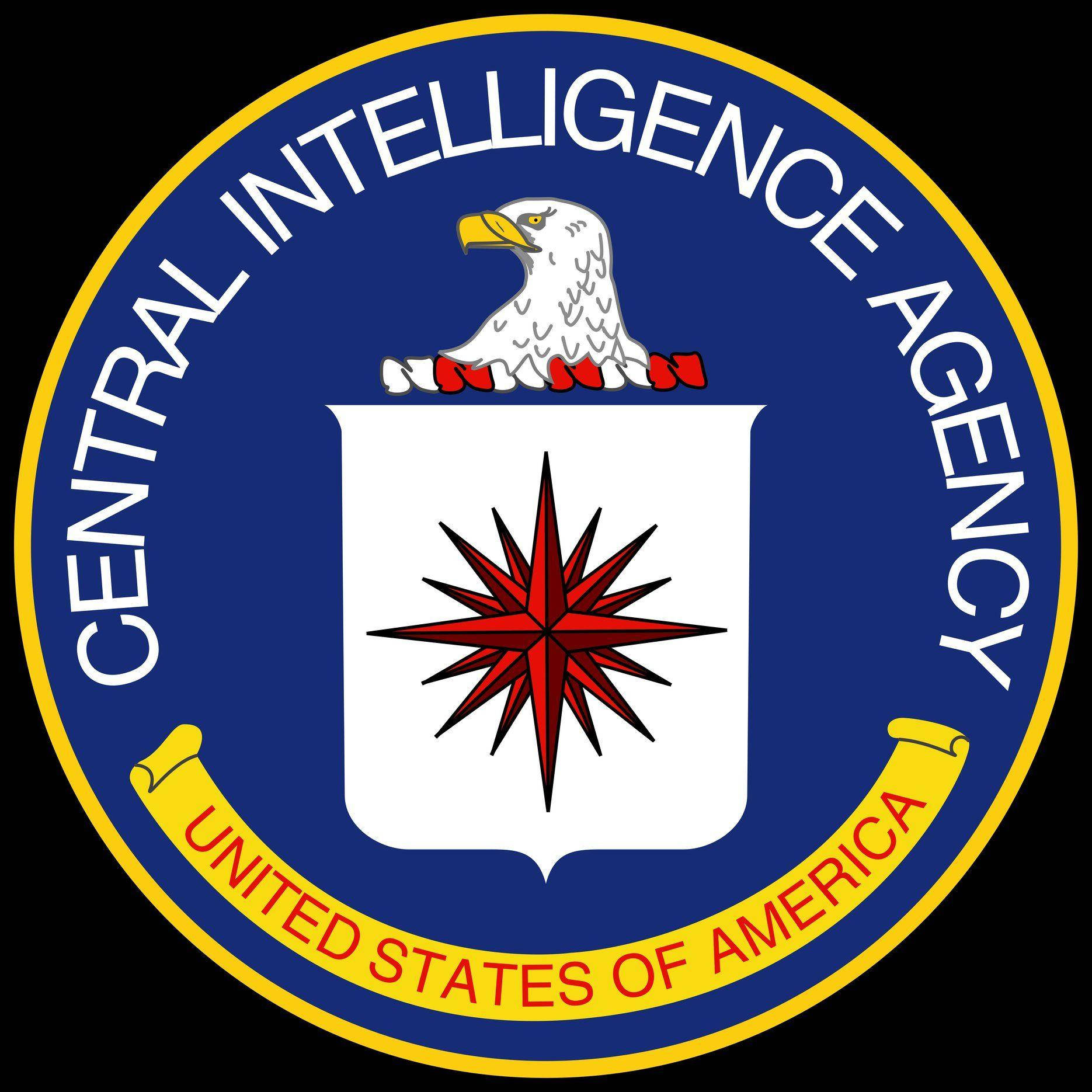 Cia Logo Eagle Head And Star Background