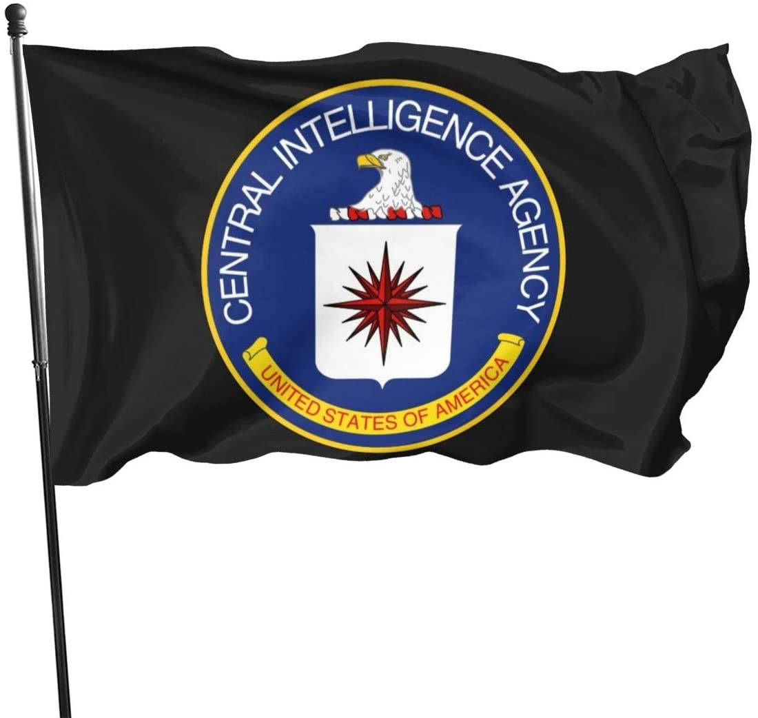 Cia Logo On A Black Flag