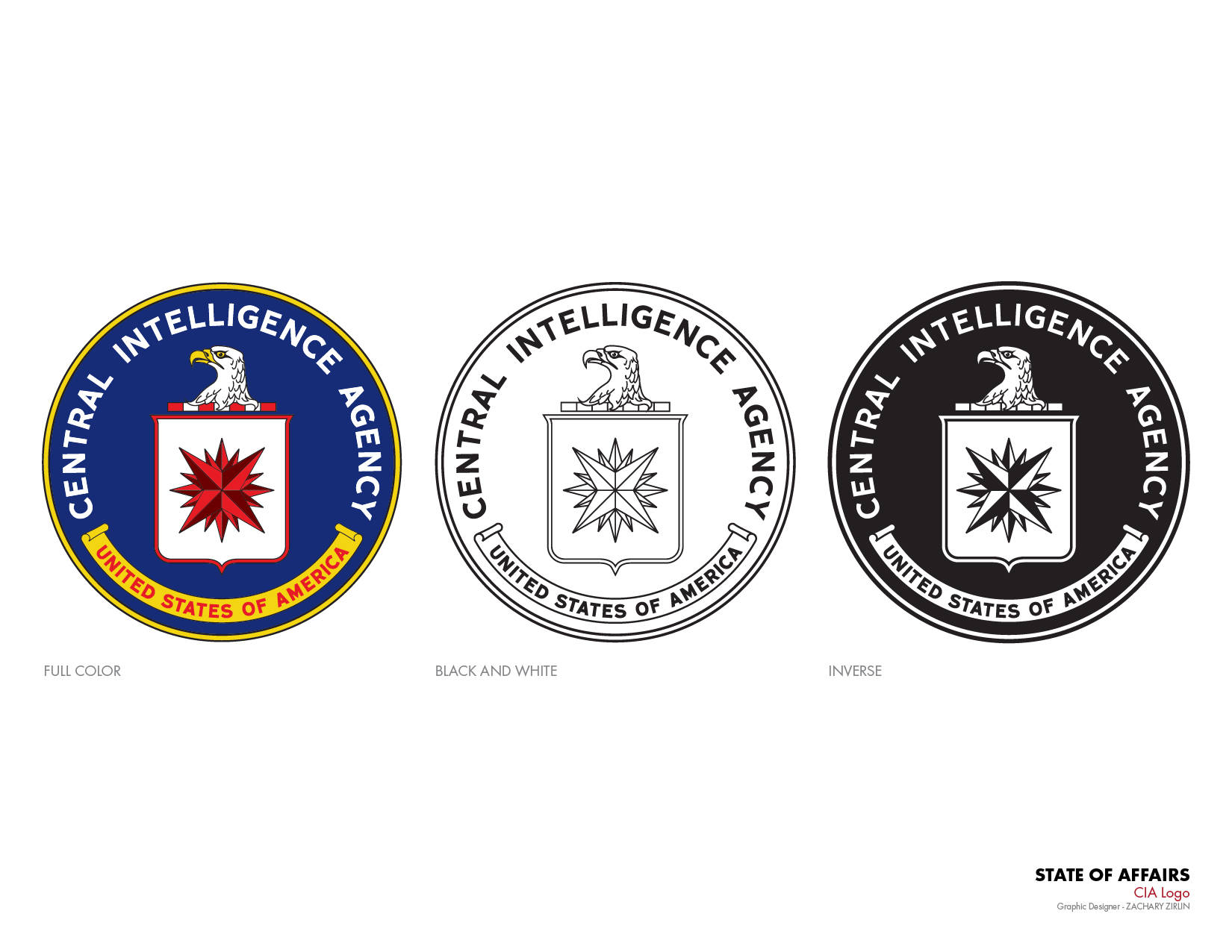 Cia Logo Seal Colors Background