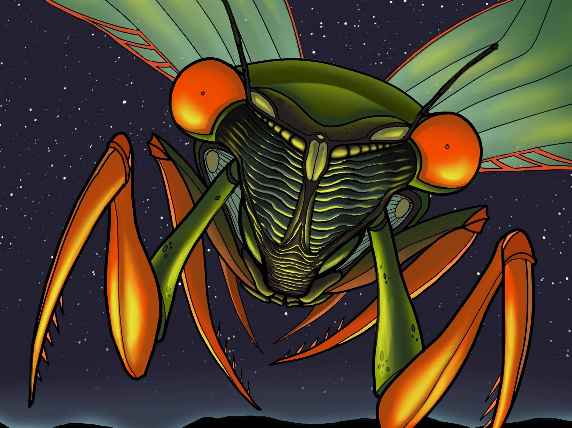 Cicada Close-up Art