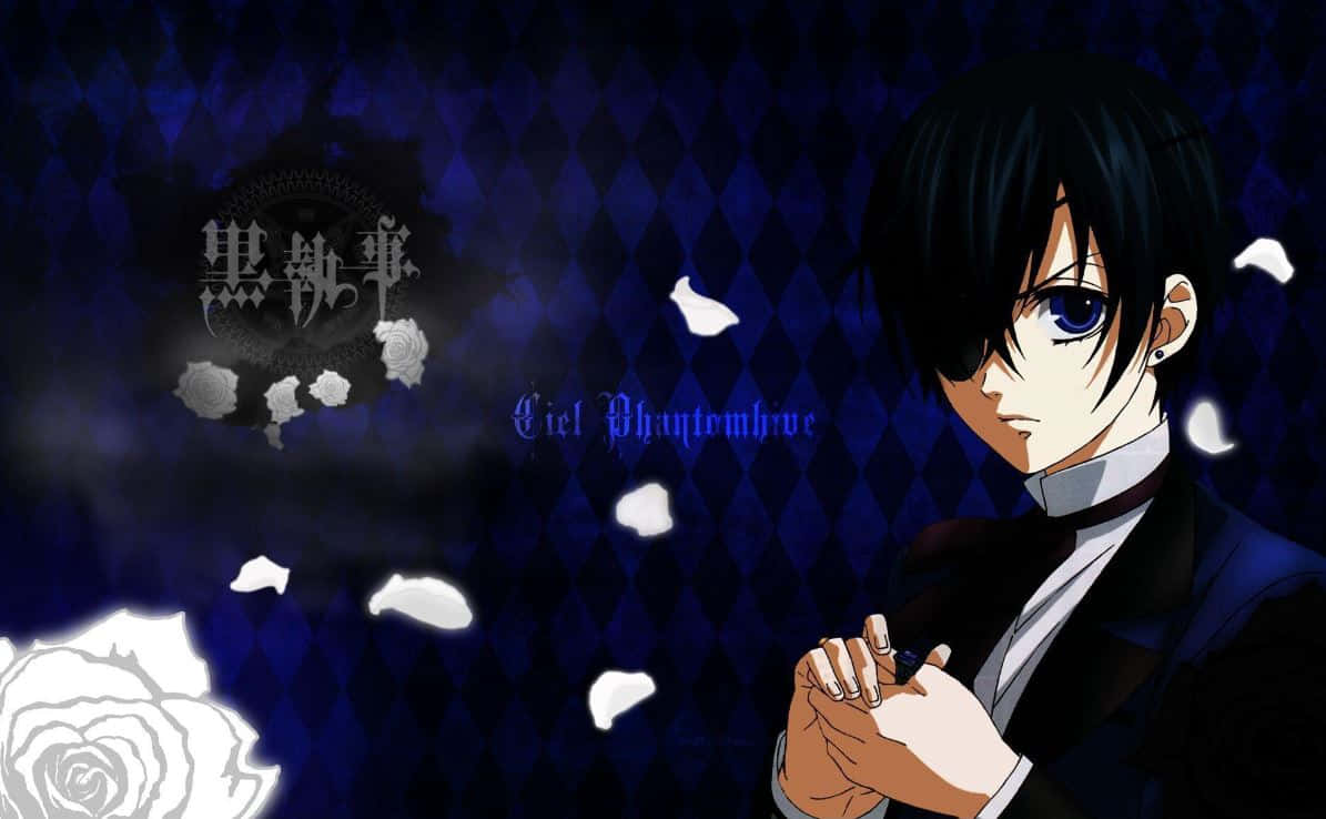 Ciel Phantomhive In A Thoughtful Pose Background