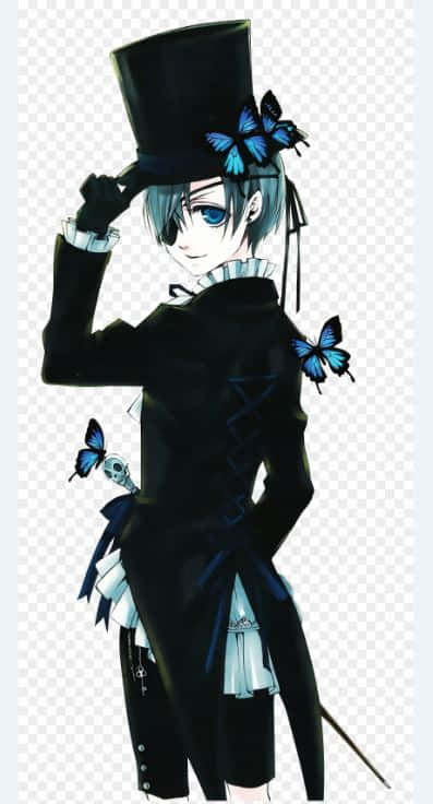 Ciel Phantomhive In Action Background