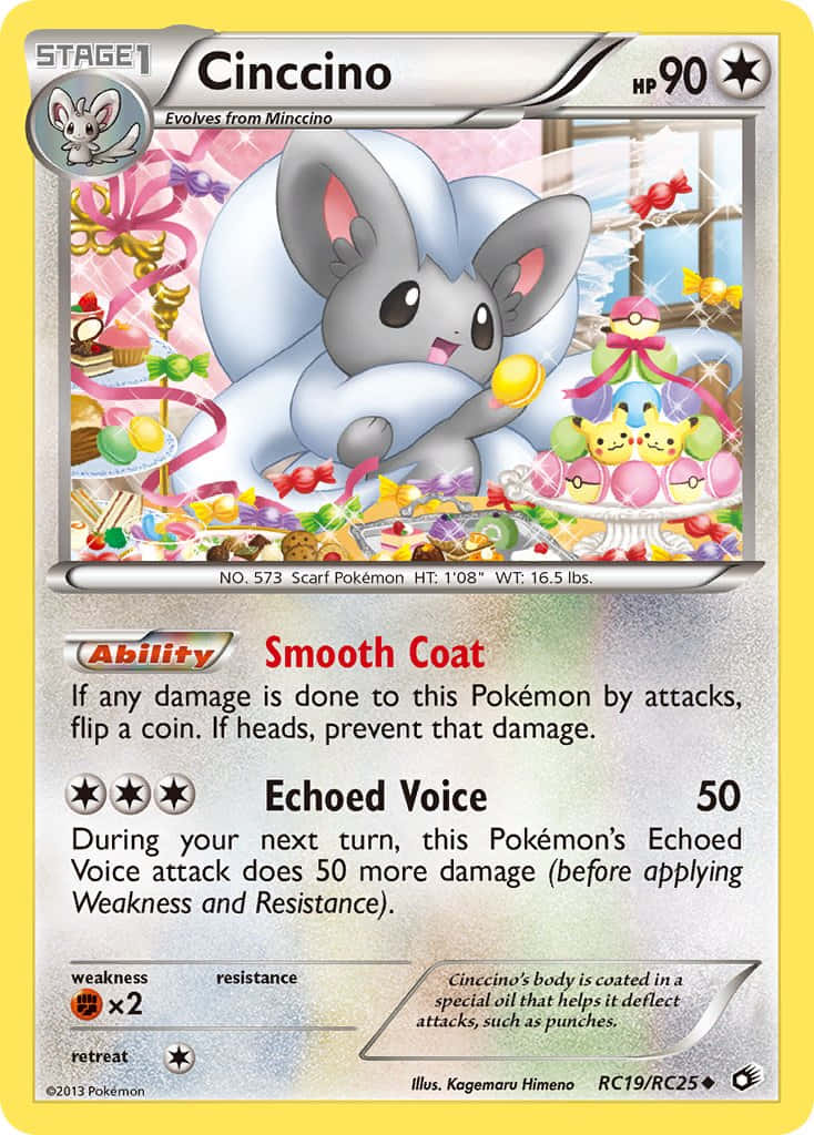 Cinccino Enjoying Delightful Sweets