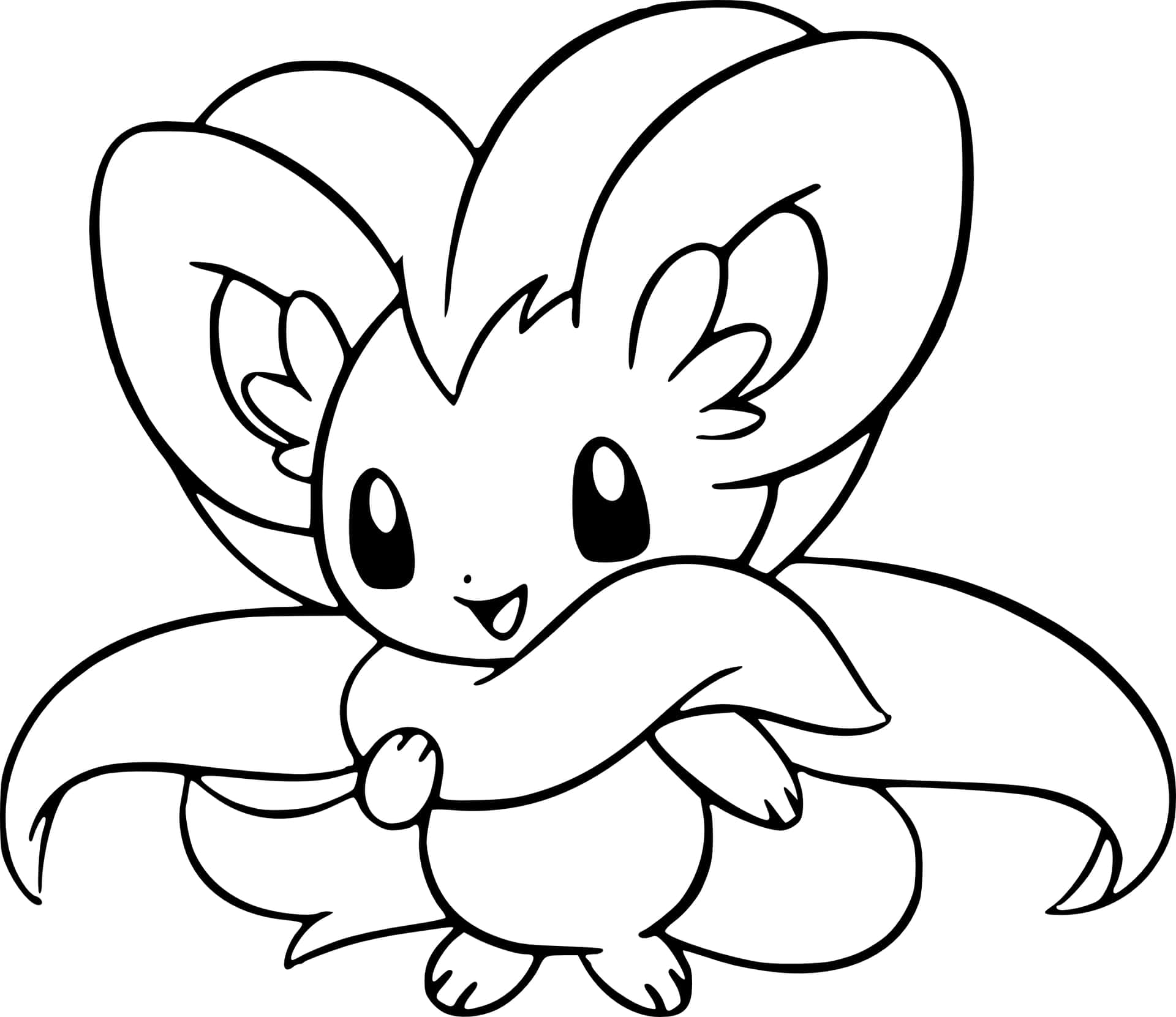 Cinccino Line Art Background