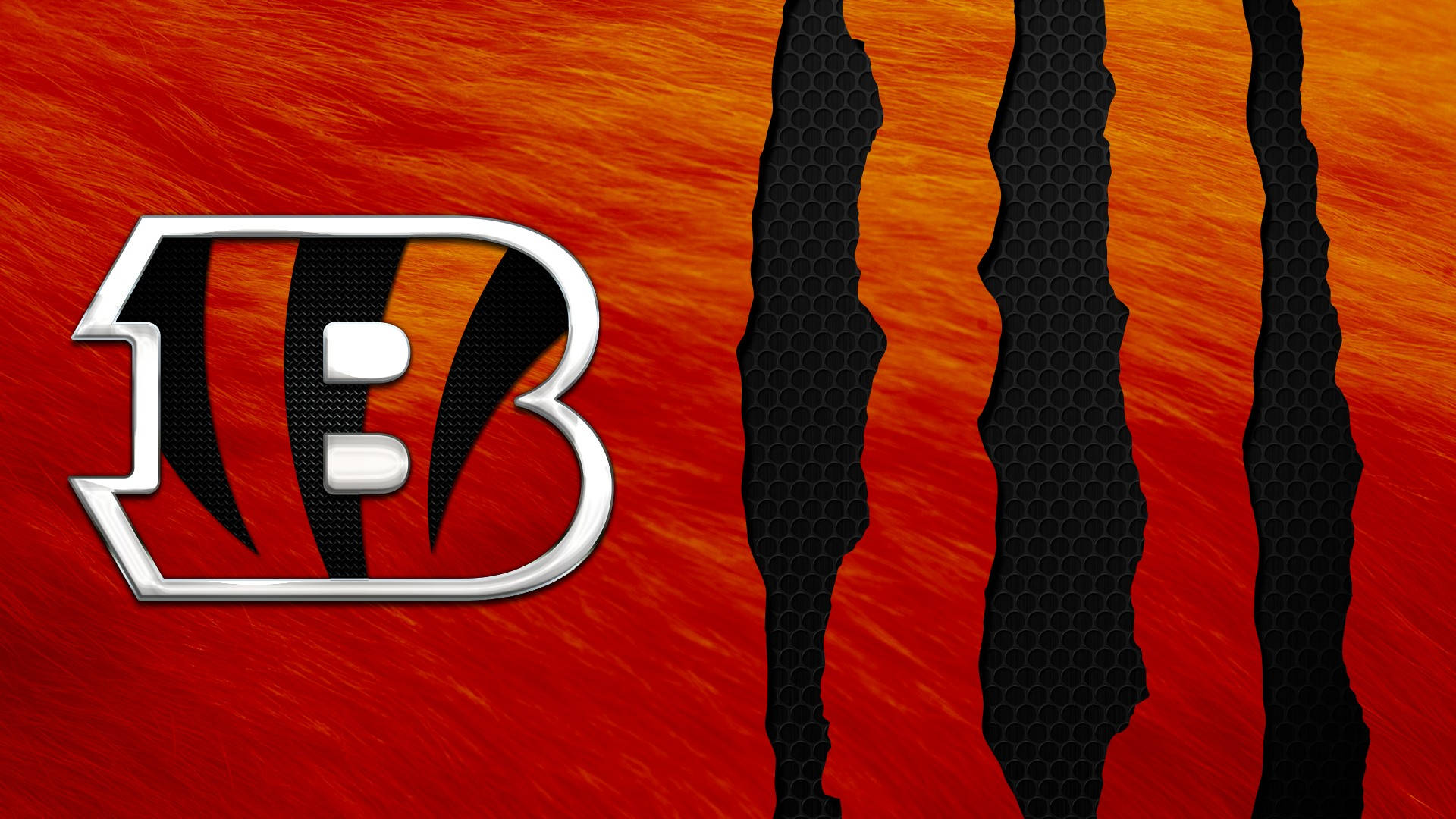 Cincinnati Bengals Logo With Claw Mark Background