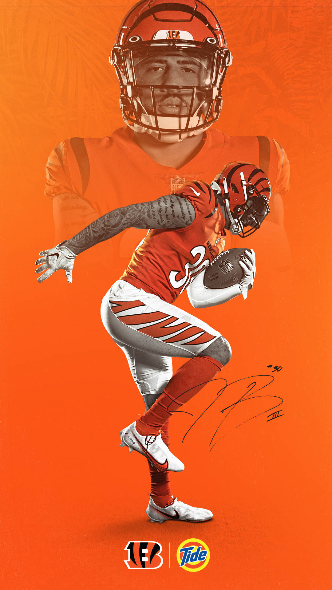 Cincinnati Bengals Orange Poster Background