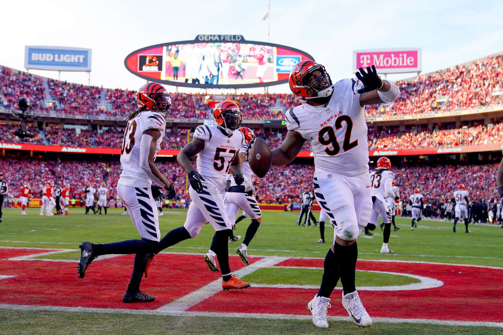 Cincinnati Bengals Player Bj Hill Afc Championship Nfl Game Background