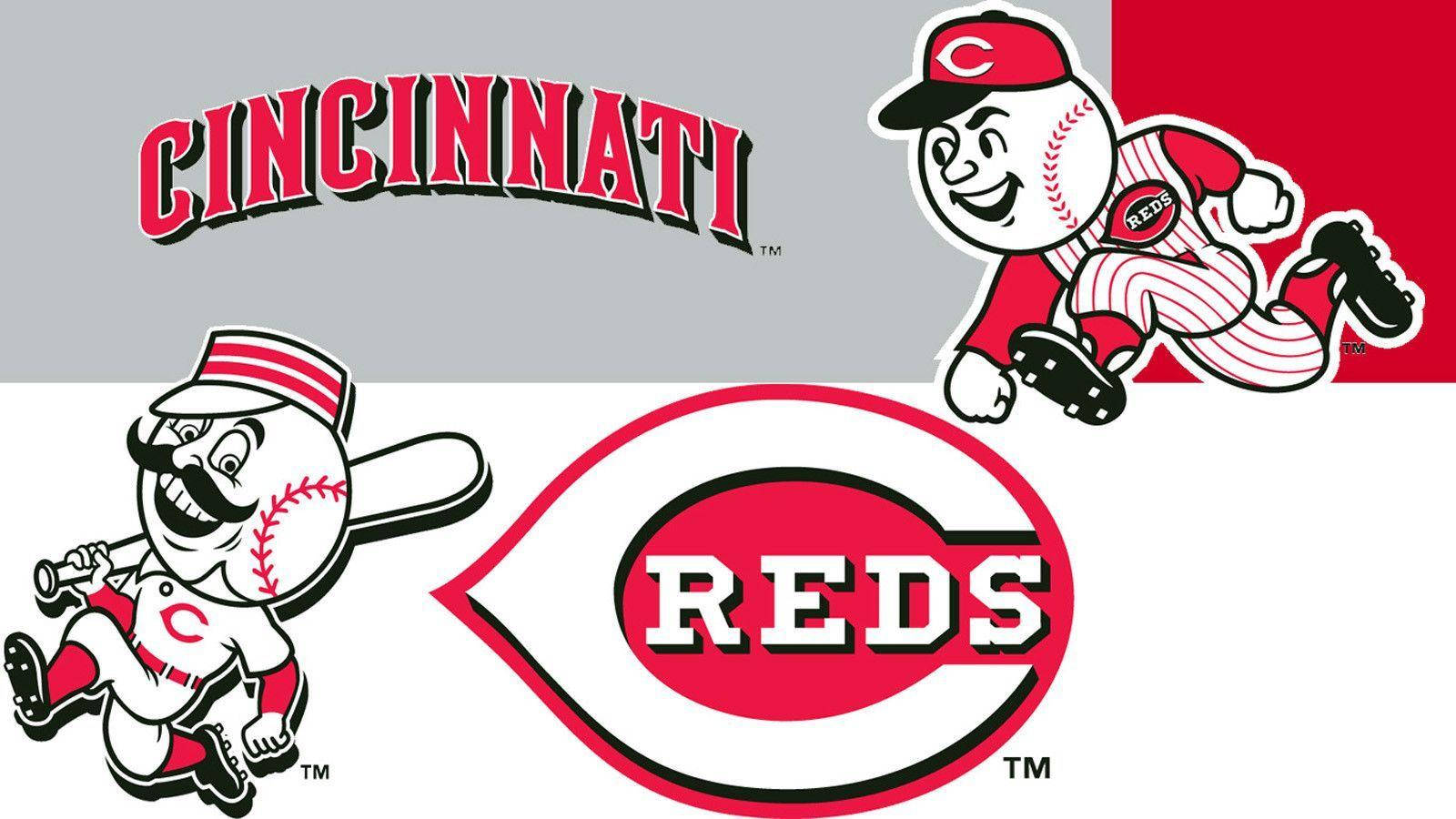 Cincinnati Reds' Baseball Logos Background