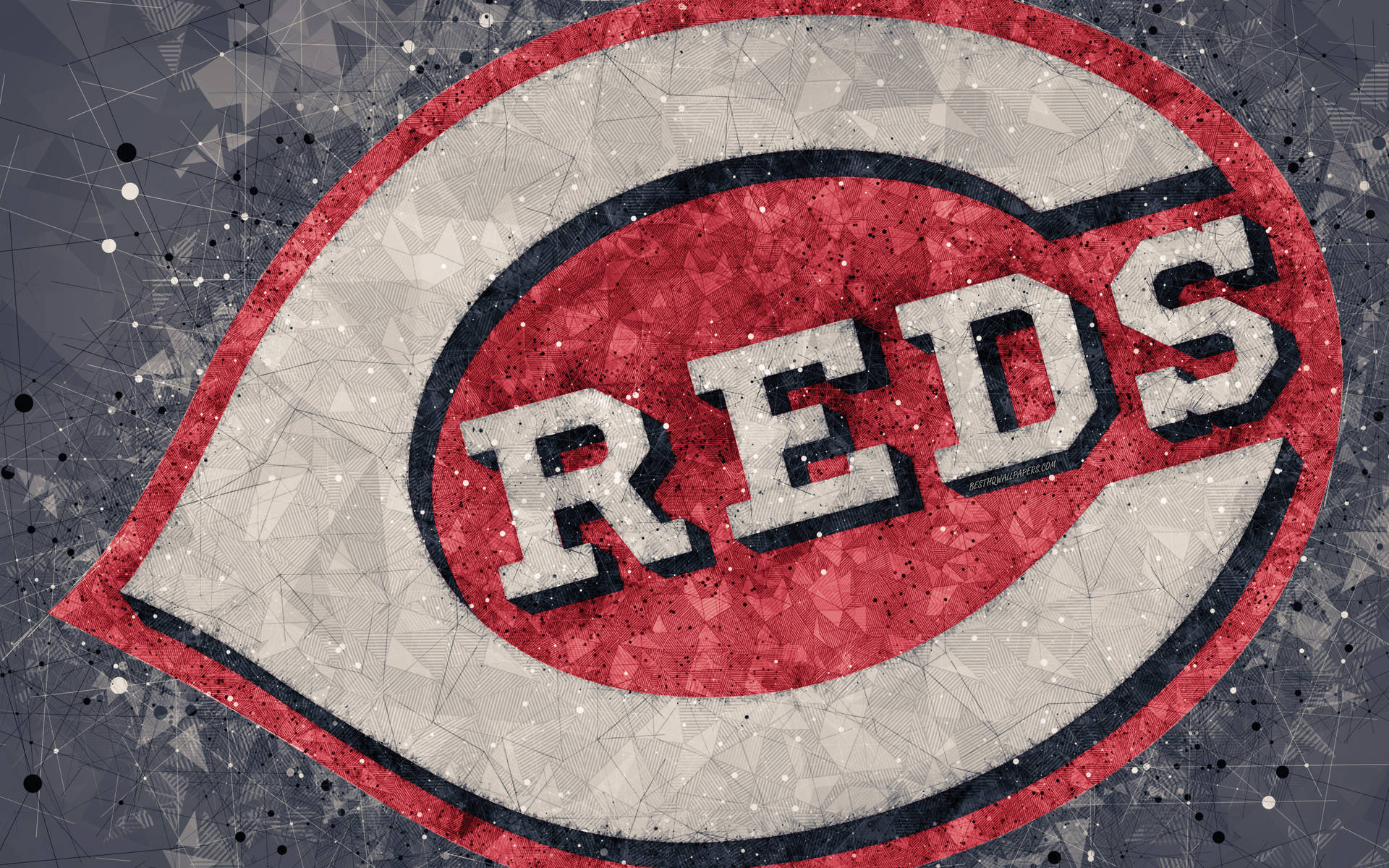 Cincinnati Reds Logo In Gray Background