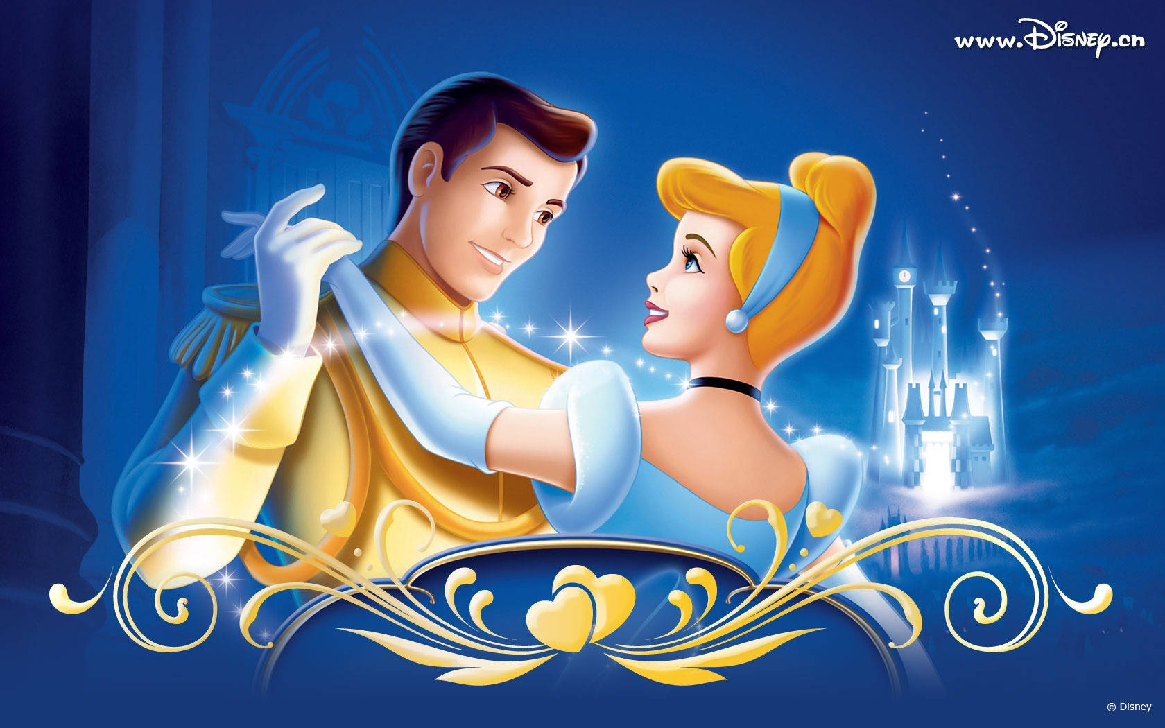 Cinderella And Prince Pixel Disney Laptop Background