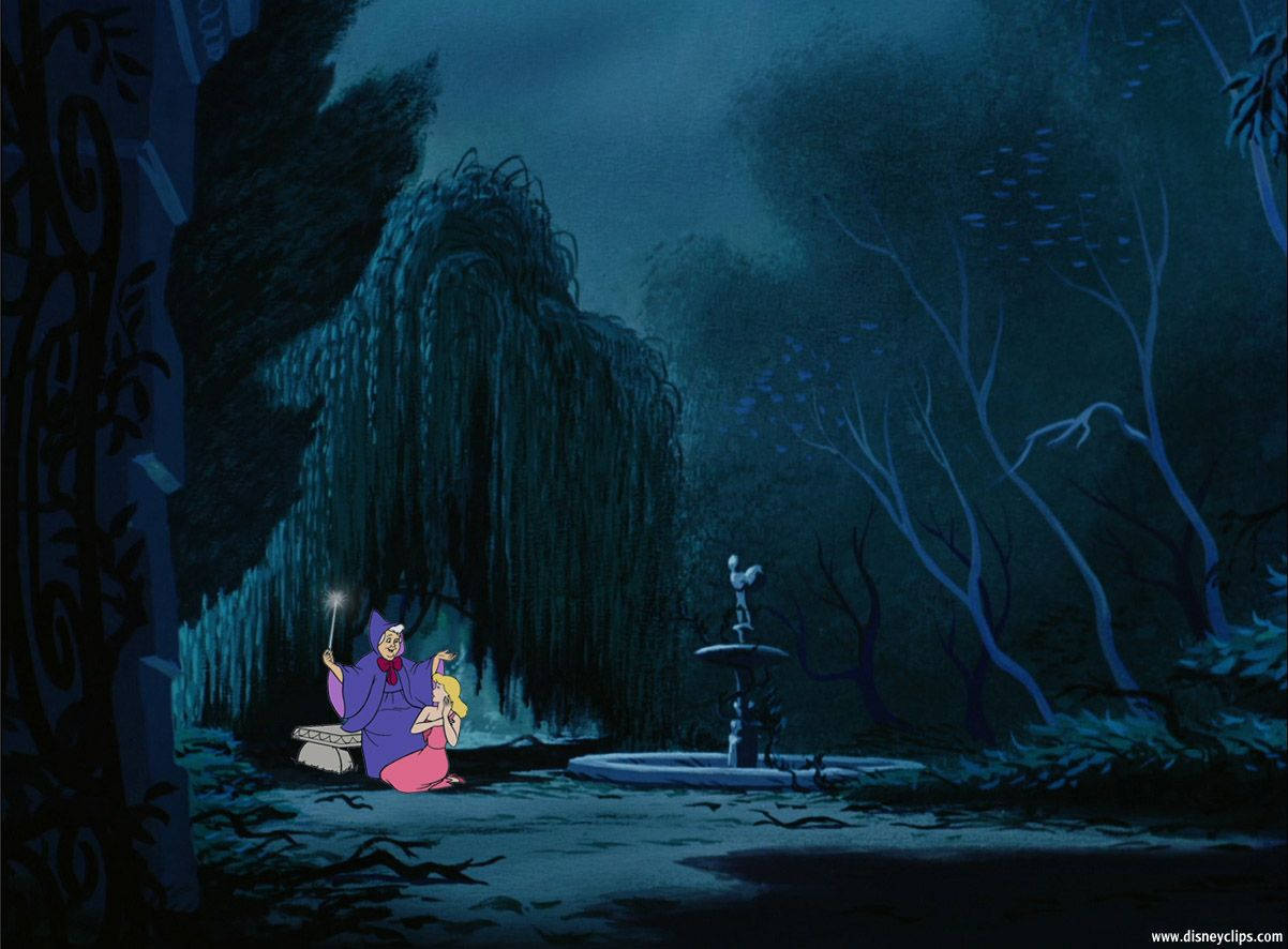 Cinderella Meets Her Fairy Godmother Background