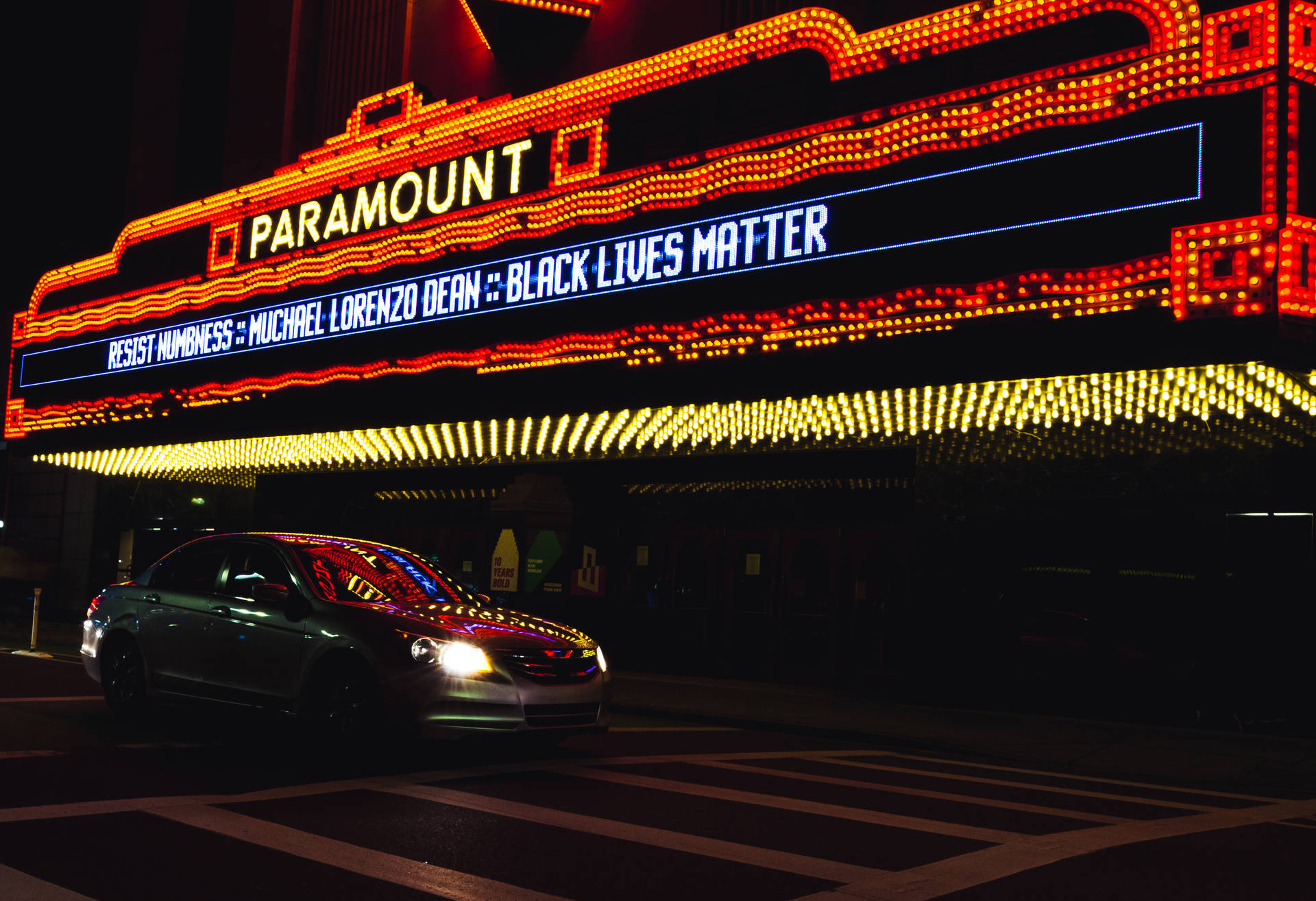 Cinema Neon Car Background