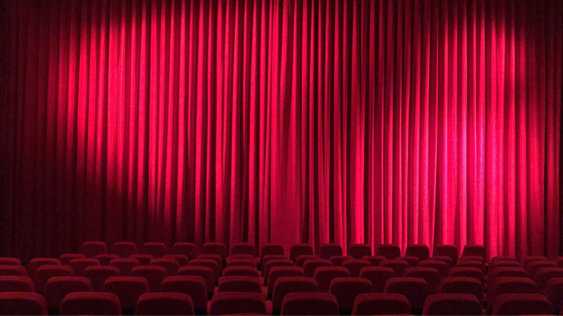 Cinema Red Curtains Stage Seating Background