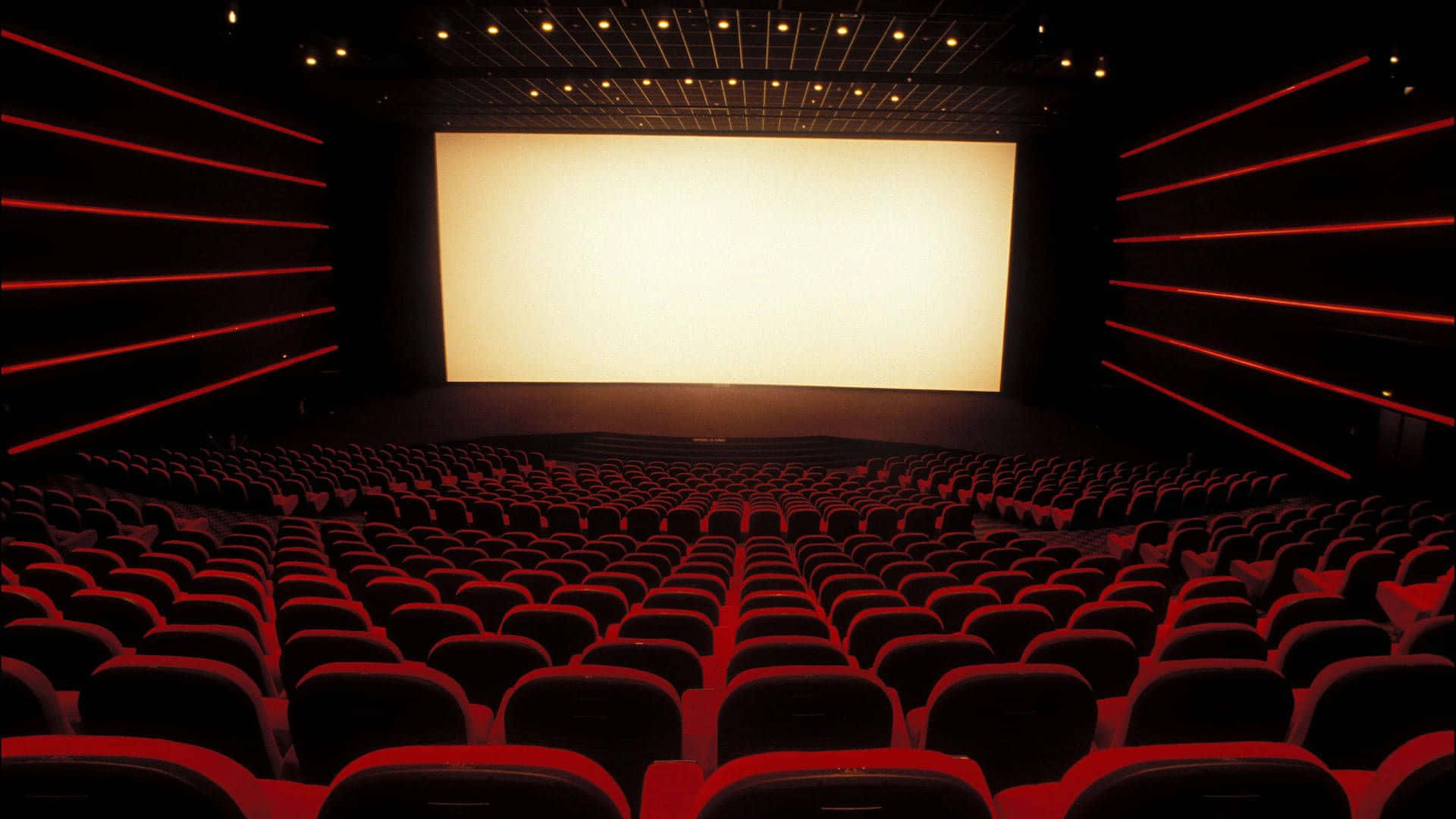 Cinema Theater Screen Red Interior Background